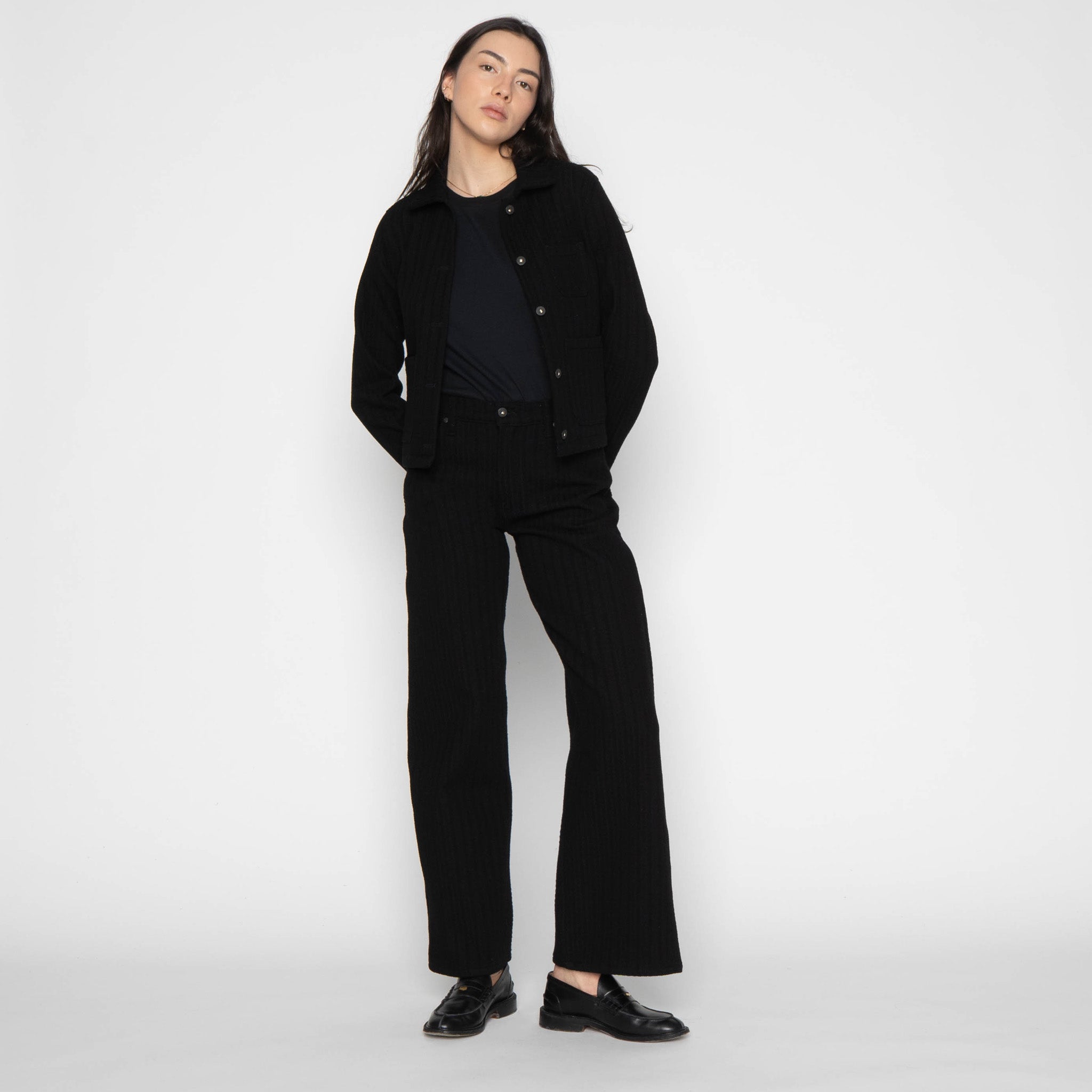 Wide Wild West - Black Sugiaya by Naked & Famous Denim