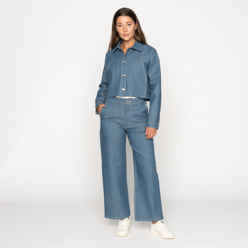 Maudie - Antique Blue Denim Stretch - Antique Blue