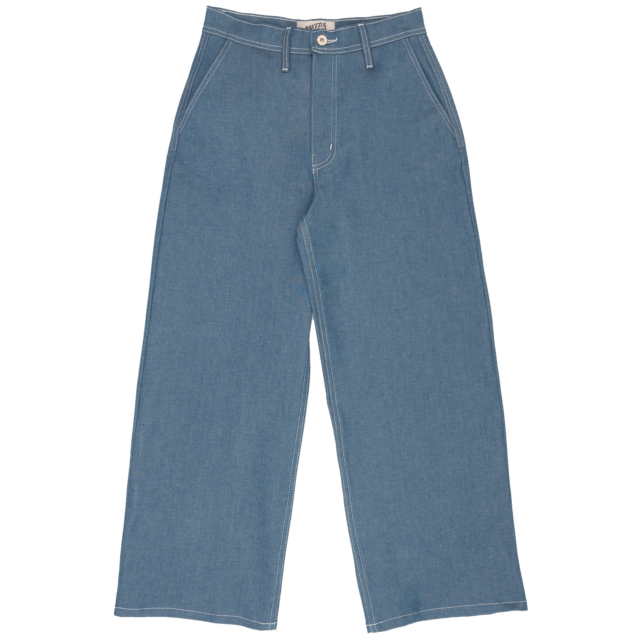 Maudie - Antique Blue Denim Stretch - Antique Blue by Naked & Famous Denim