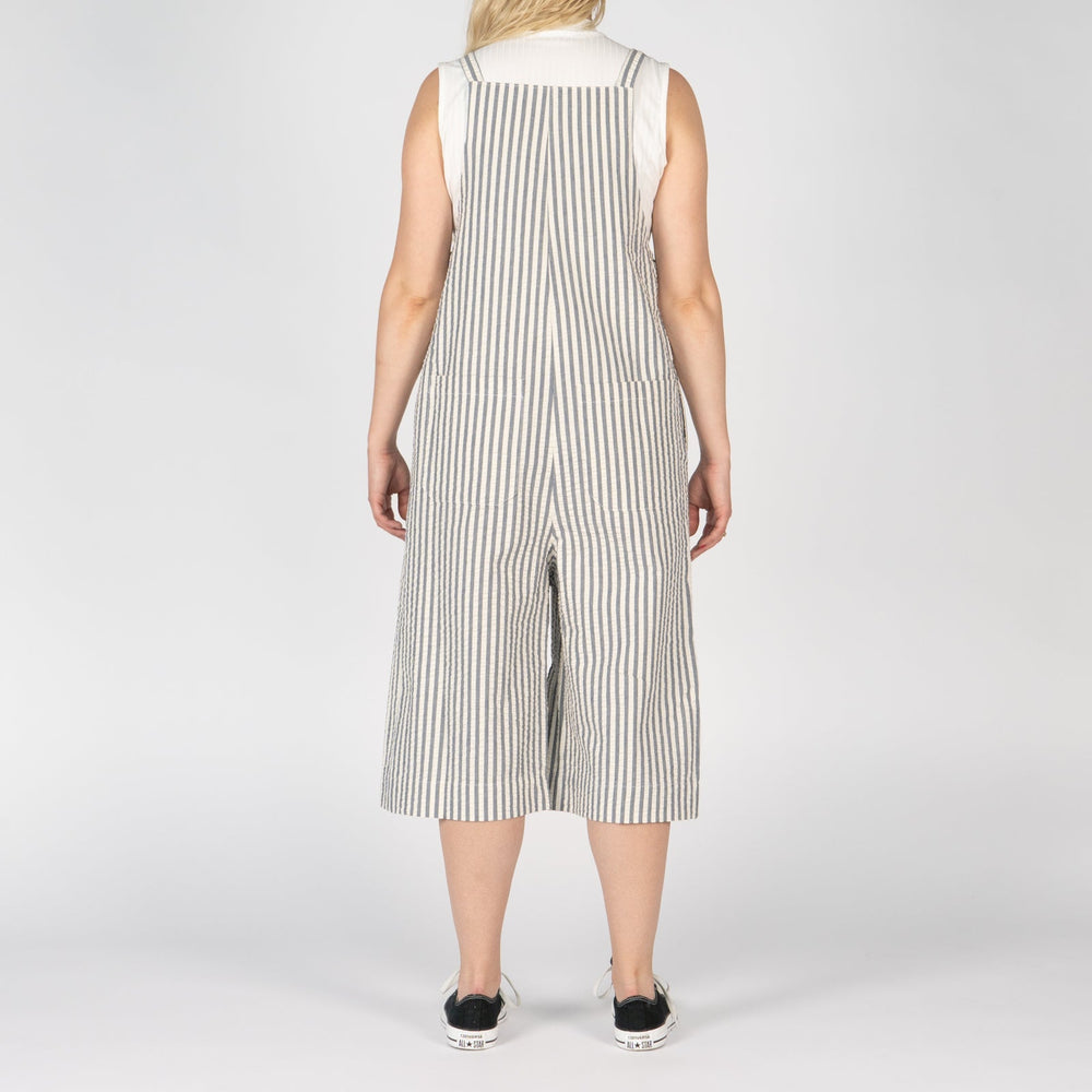 Romper - Seersucker Stripe - Blue/Cream by Naked & Famous Denim
