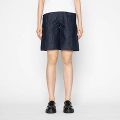 Andie Shorts - Linen Blend Denim - Indigo by Naked & Famous Denim
