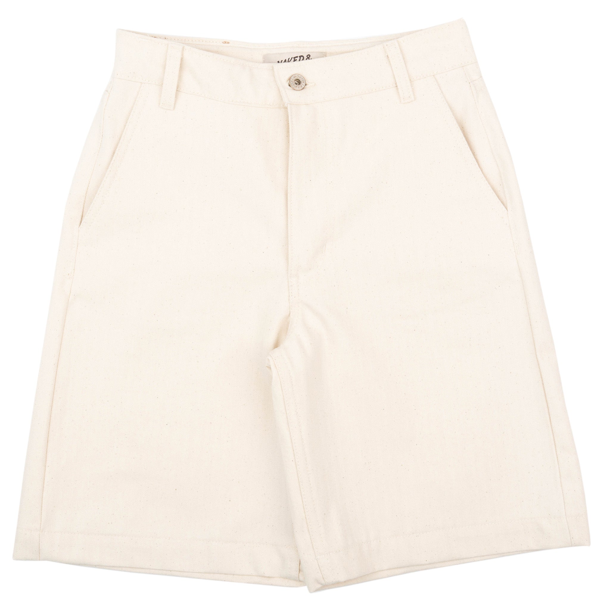 Andie Shorts - Hard Twist Organic Herringbone - Ecru