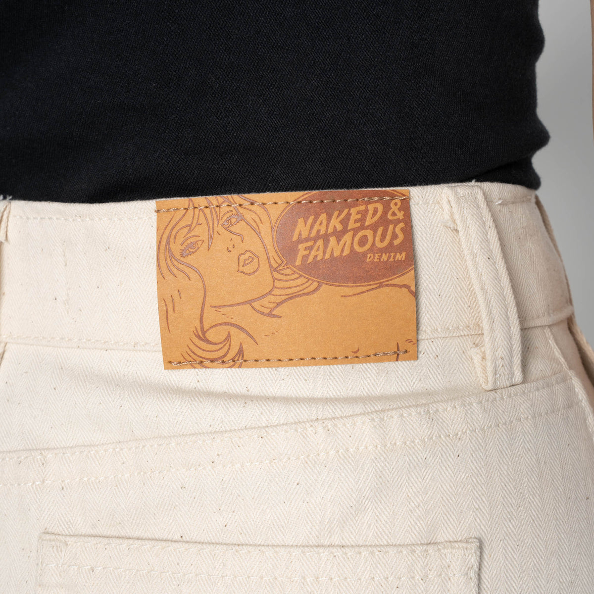 Andie Shorts - Hard Twist Organic Herringbone - Ecru