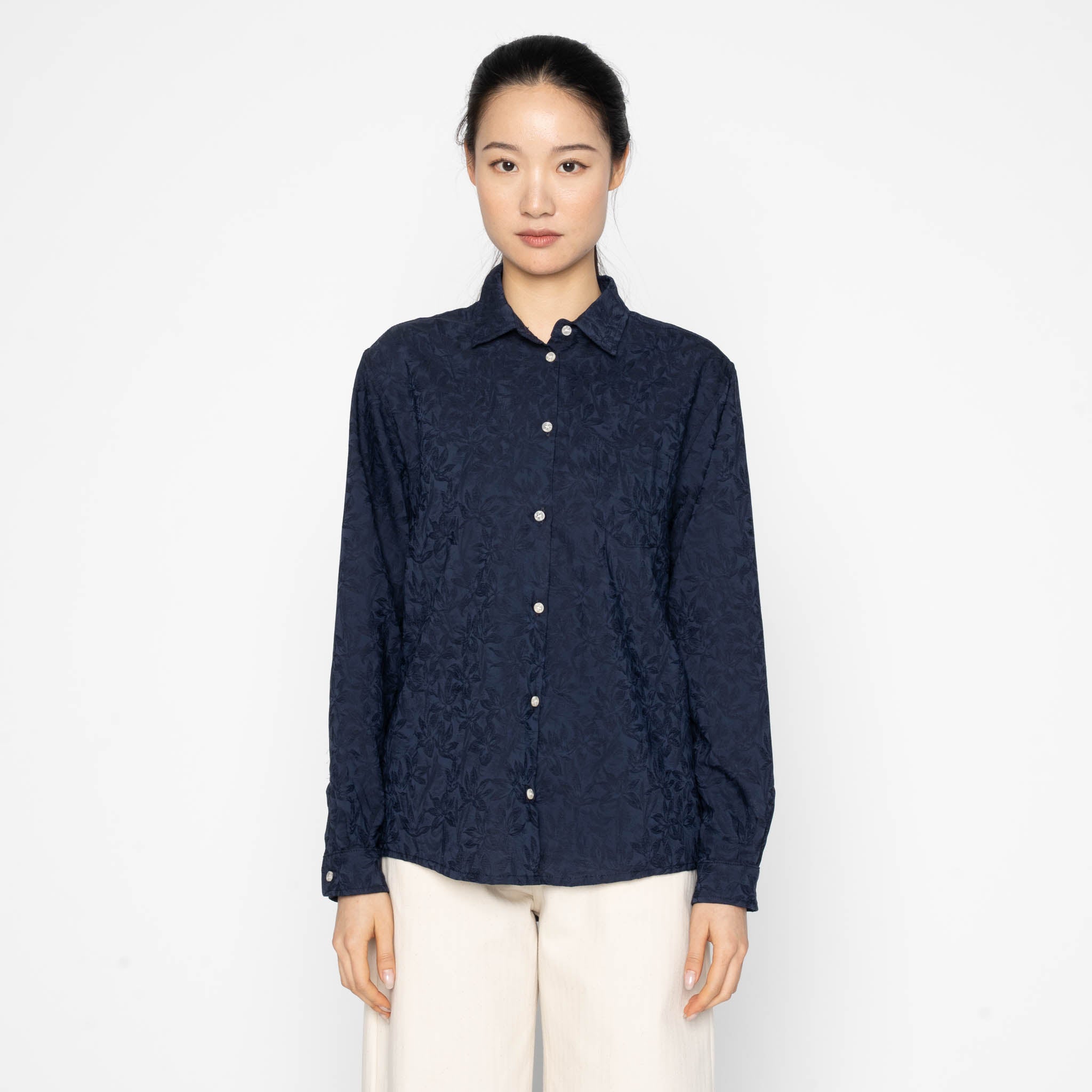 Judy - Jungle Jacquard- Navy by Naked & Famous Denim