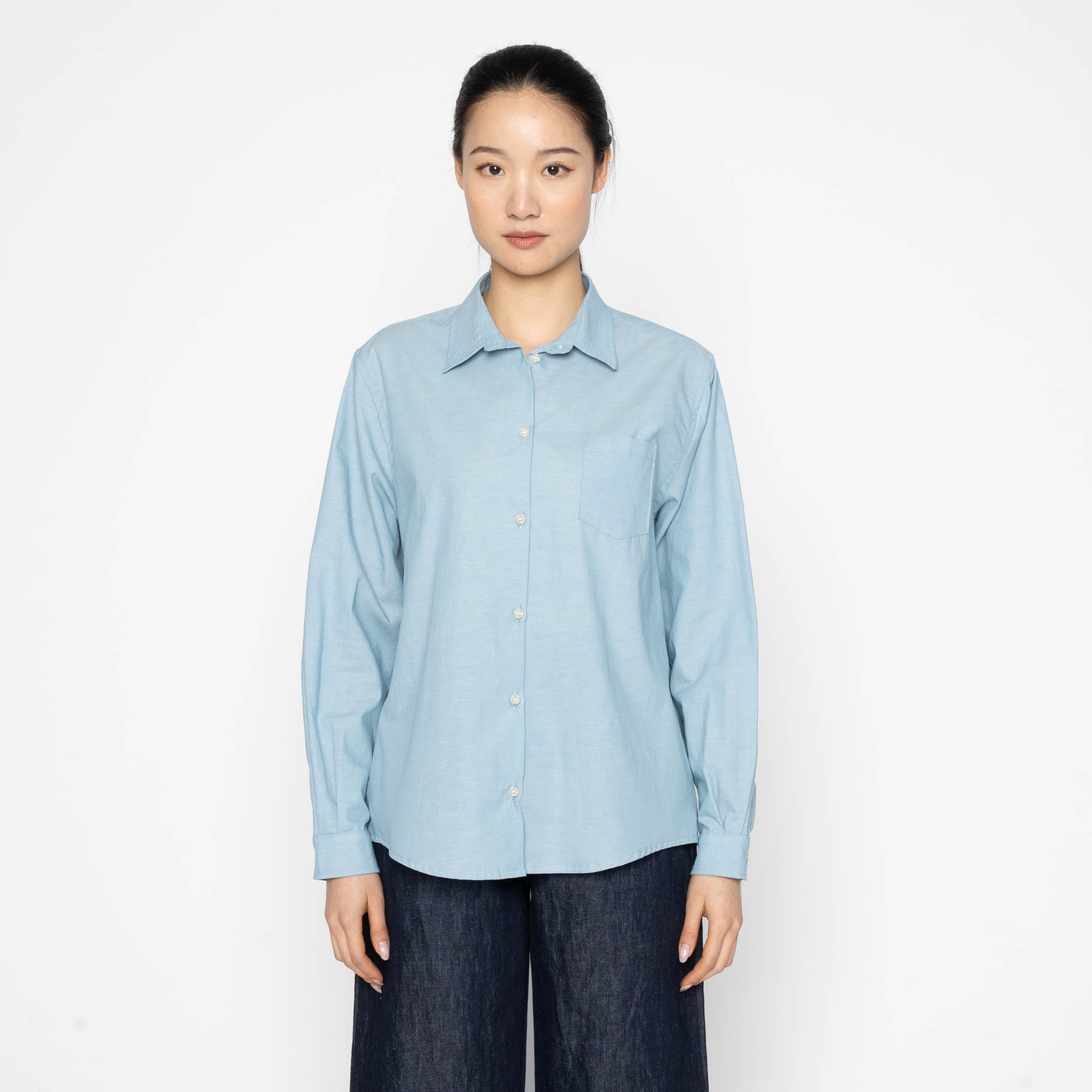 Judy - Selvedge Chambray - Pale Blue by Naked & Famous Denim