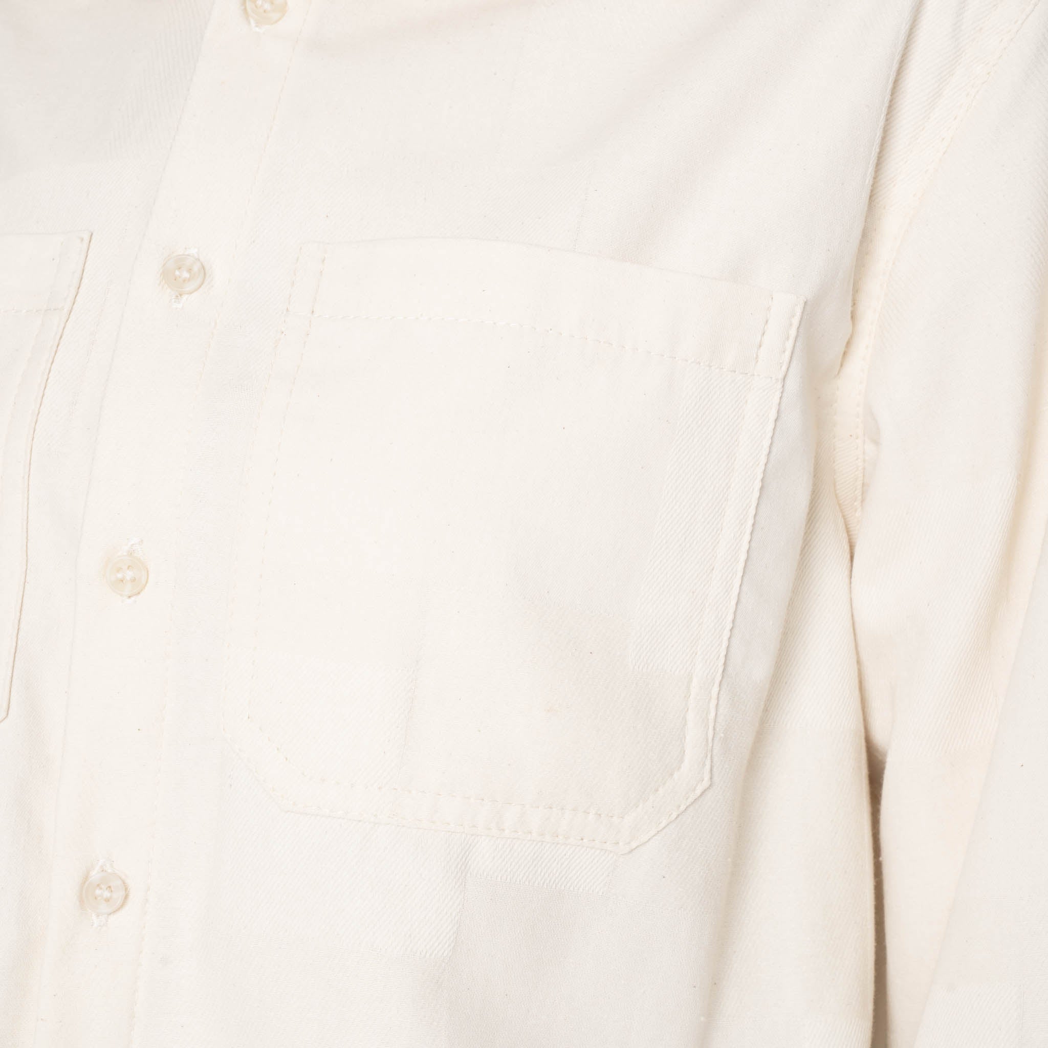 Princeton Shirt - Jacquard Denim - Ecru by Naked & Famous Denim