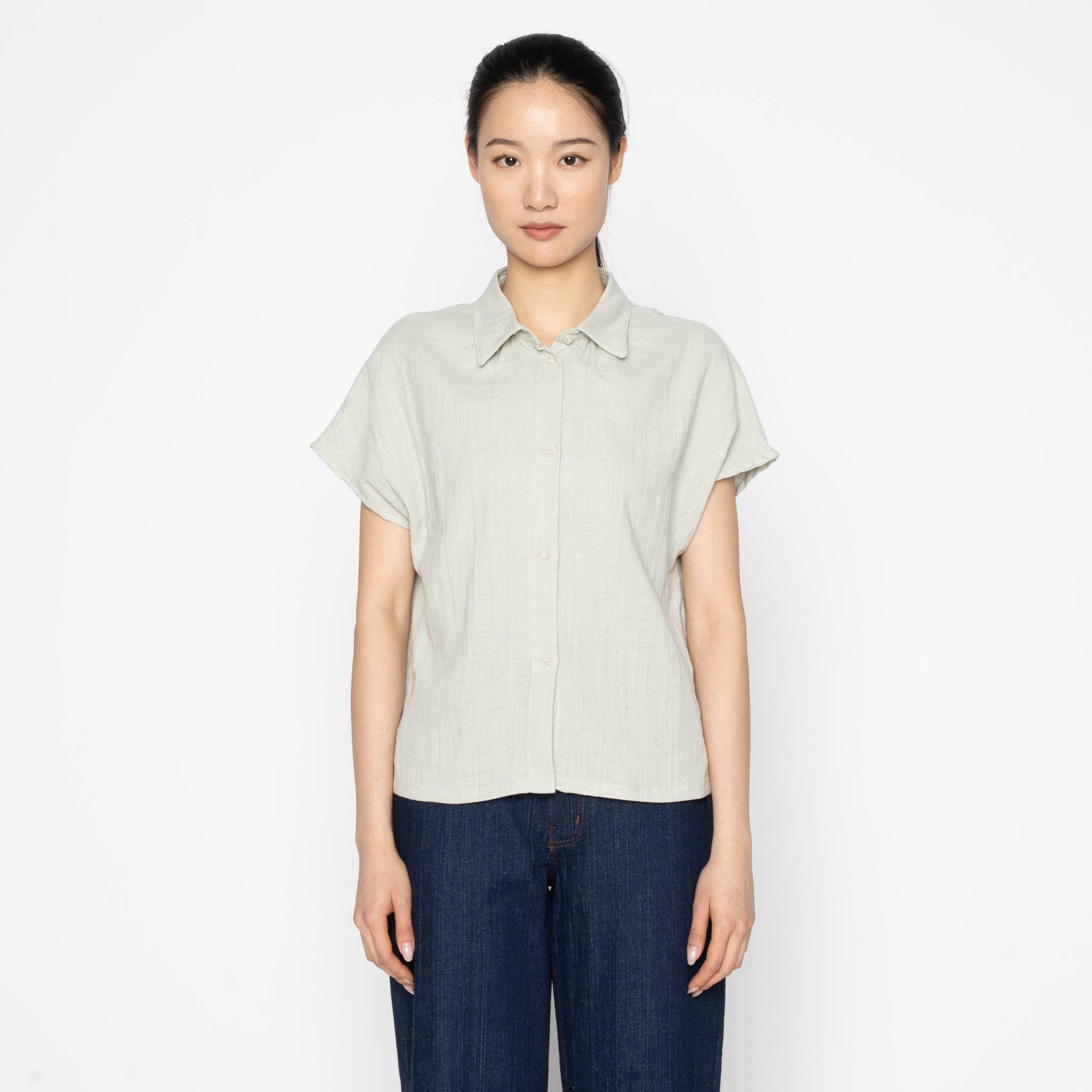 Billie Shirt - Double Weave Gauze - Mint by Naked & Famous Denim