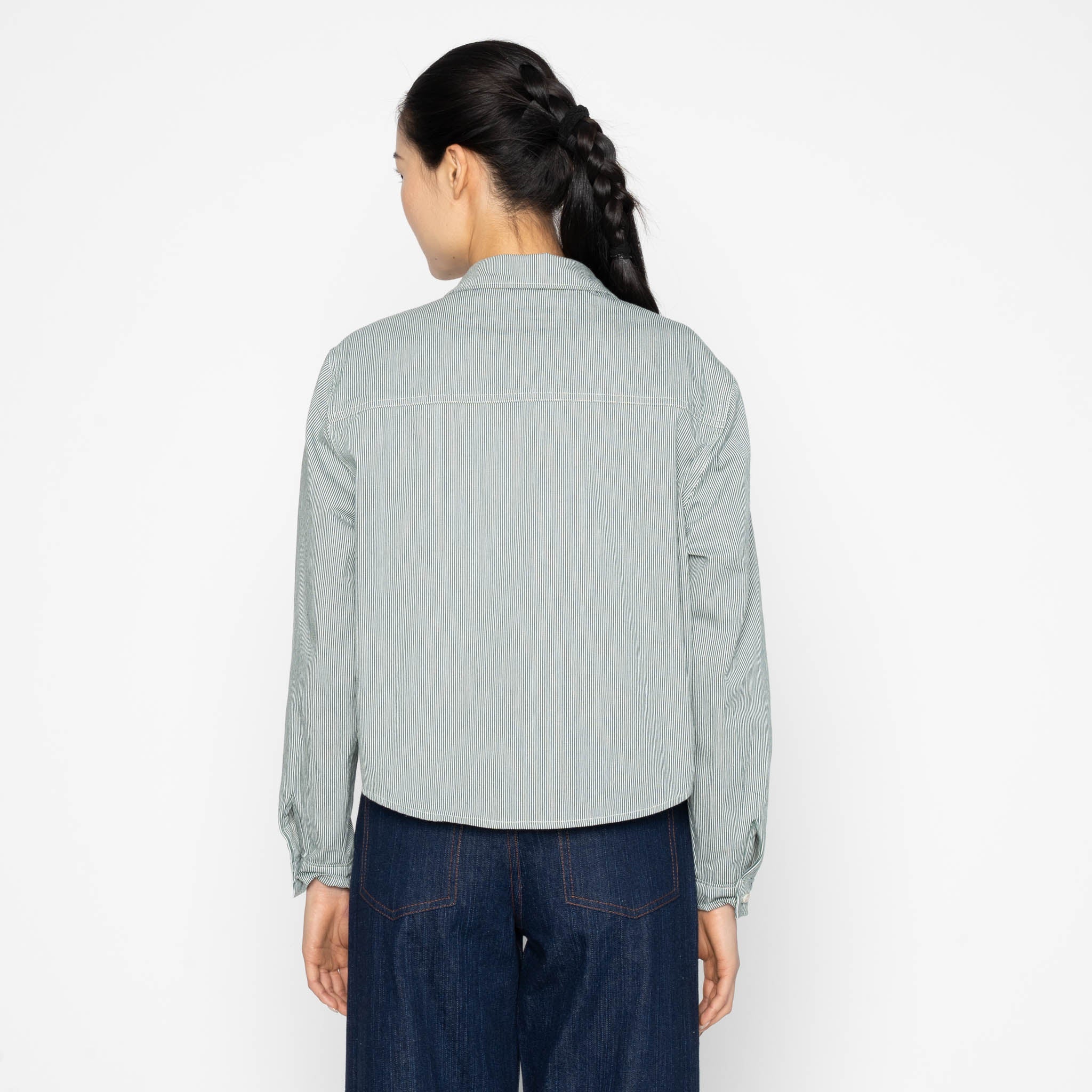 Princeton Shirt - Organic Hickory - Green by Naked & Famous Denim