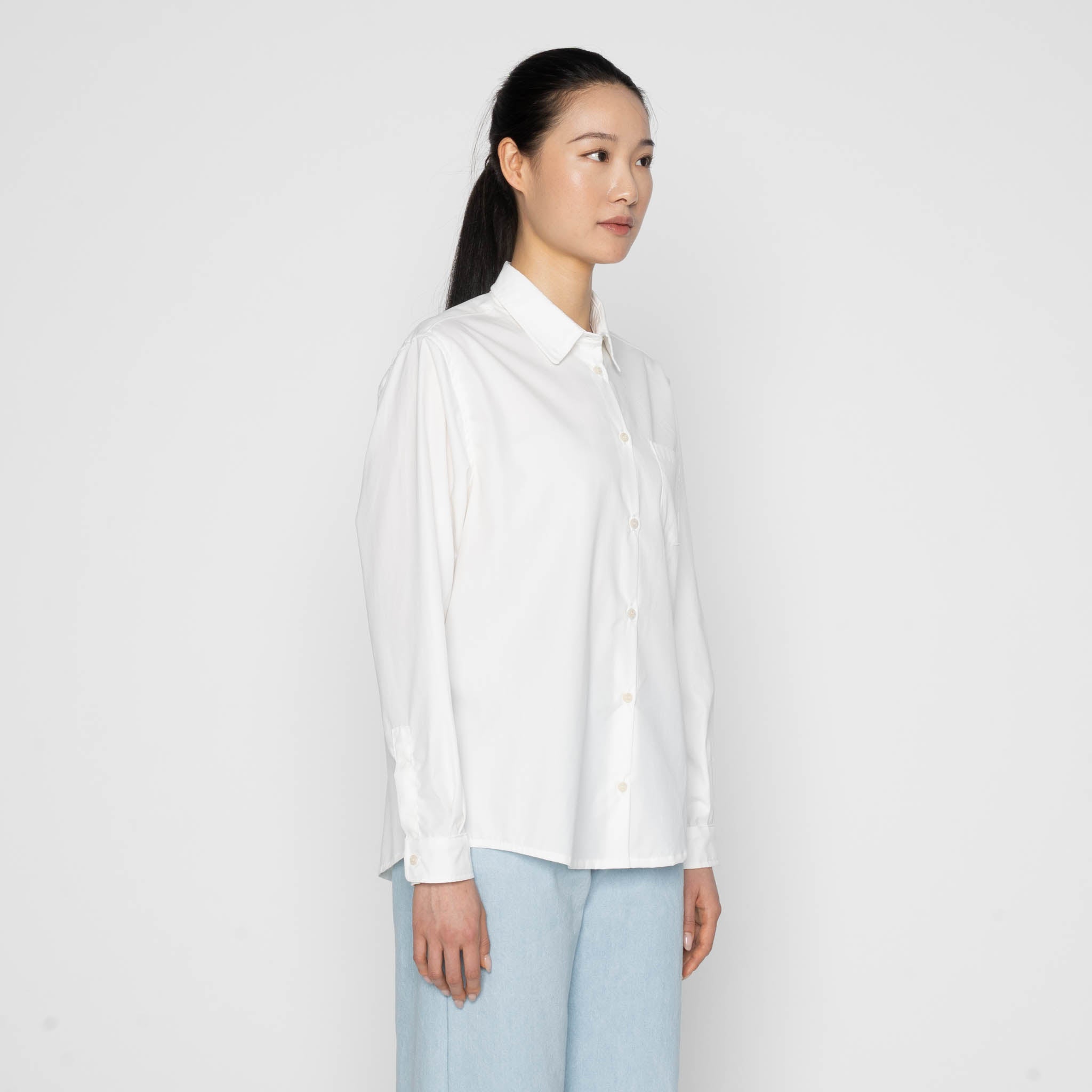 Judy Shirt - Pima Pique - White by Naked & Famous Denim