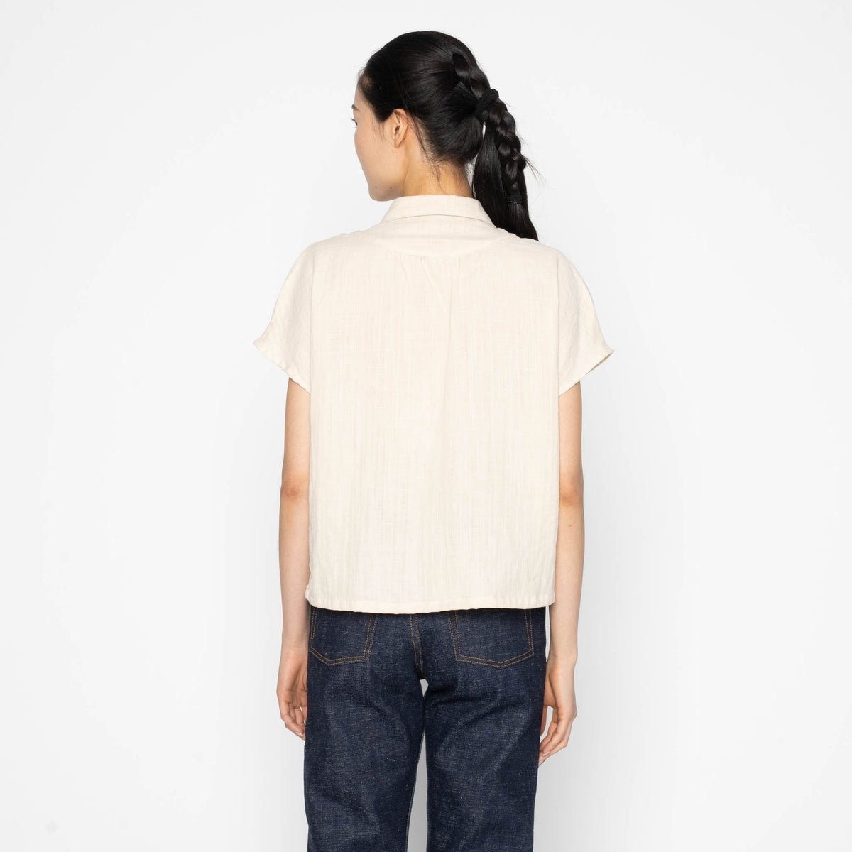 Billie Shirt - Double Weave Gauze - Bone