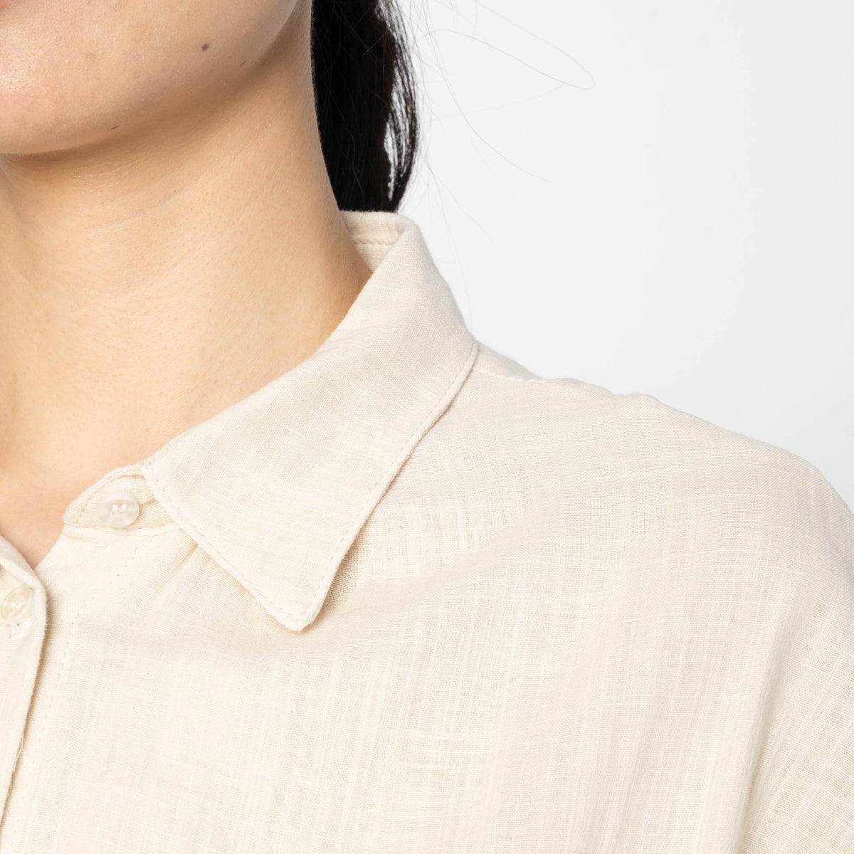 Billie Shirt - Double Weave Gauze - Bone