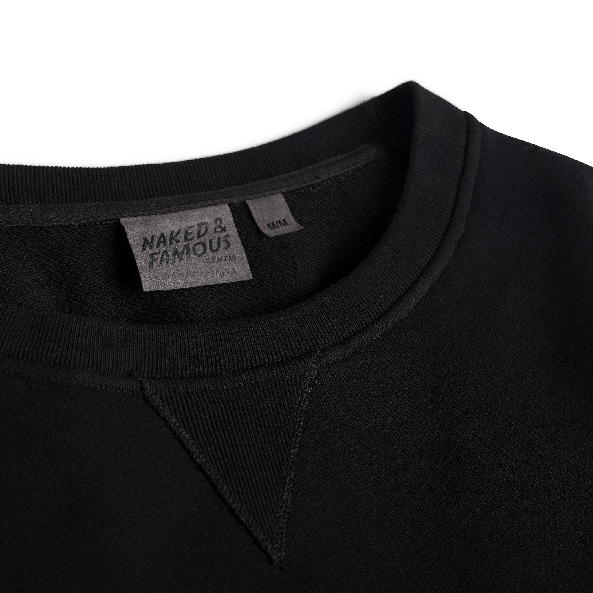 Women's - Smart Crew - Terry - Black by Naked & Famous Denim
