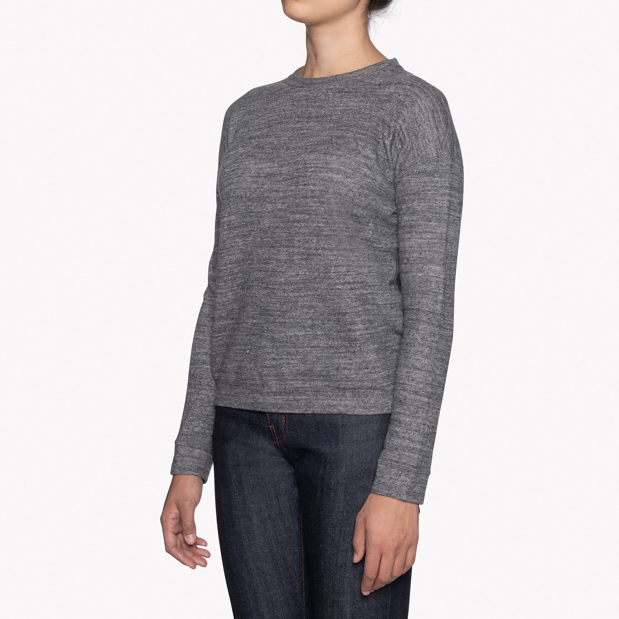 Women's - Weekend Crew - Vintage Doubleface - Charcoal by Naked & Famous Denim