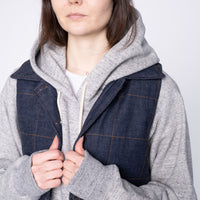 Quilted Vest - Slub Nep Rinsed - Indigo