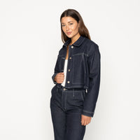 Cropped Denim Jacket - Slub Nep Stretch