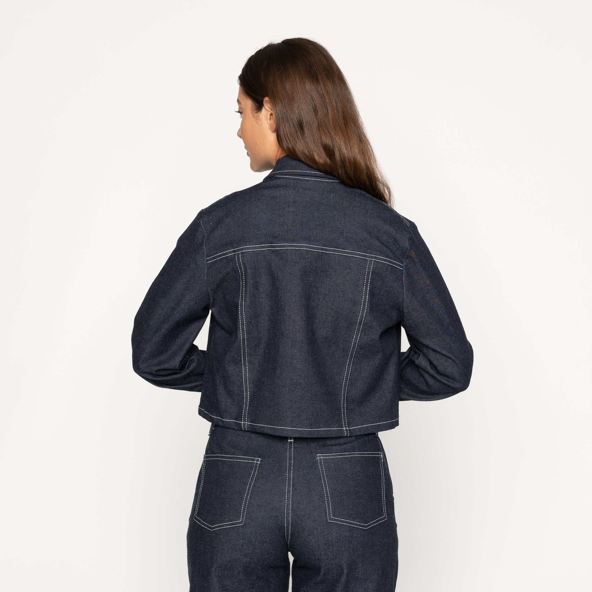 Cropped Denim Jacket - Slub Nep Stretch by Naked & Famous Denim