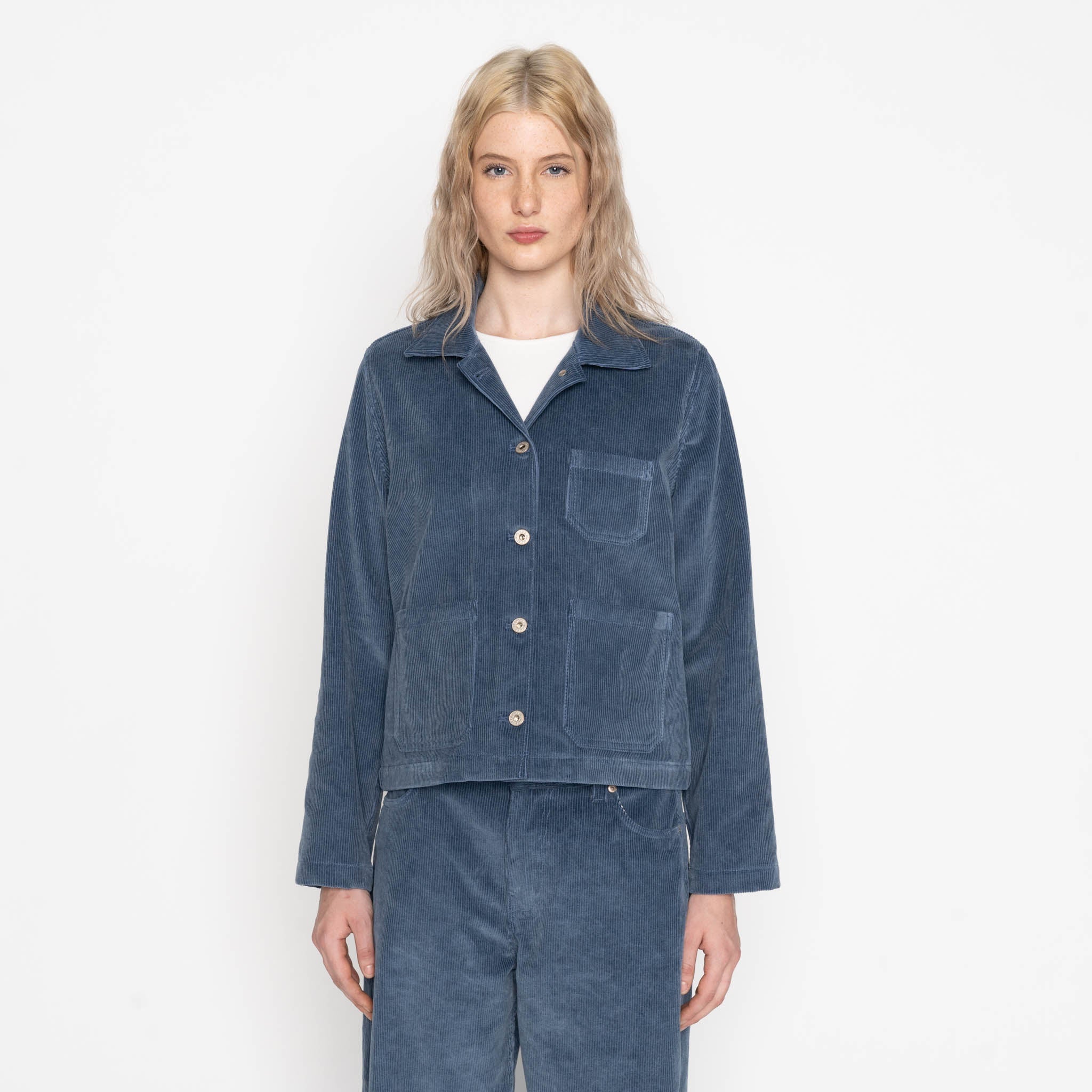 Gracie - Organic Faded Corduroy - Indigo by Naked & Famous Denim