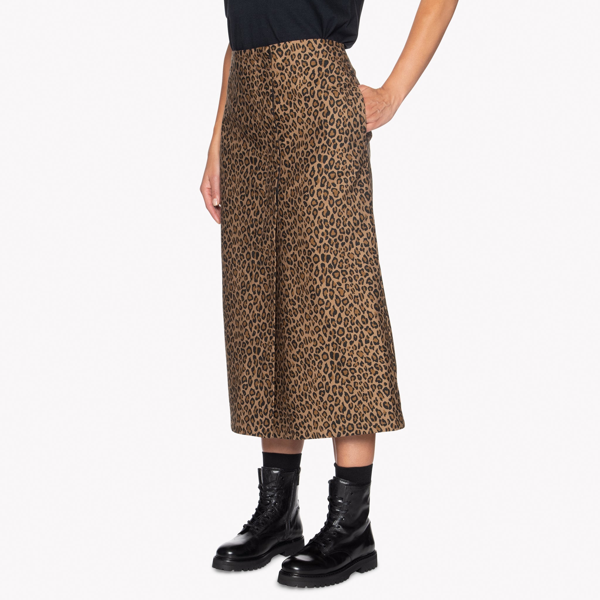 Wrap Skirt - Leopard Print by Naked & Famous Denim