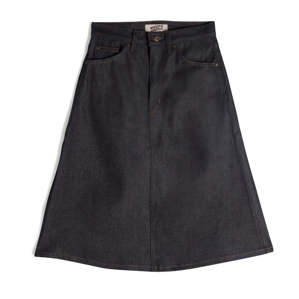 Denim Skirt - Dark Indigo by Naked & Famous Denim