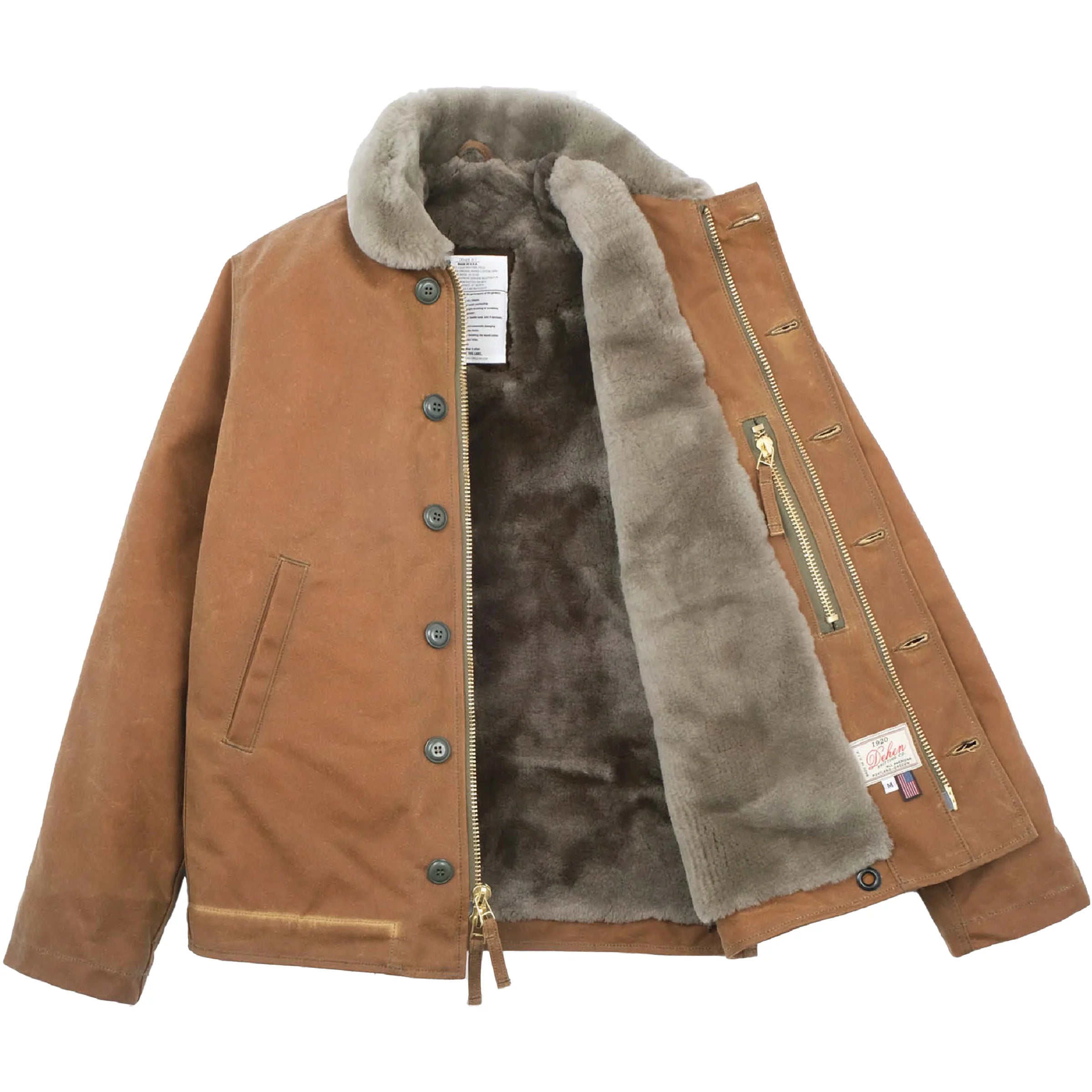 N-1 Deck Jacket - Brown Waxed by Dehen 1920