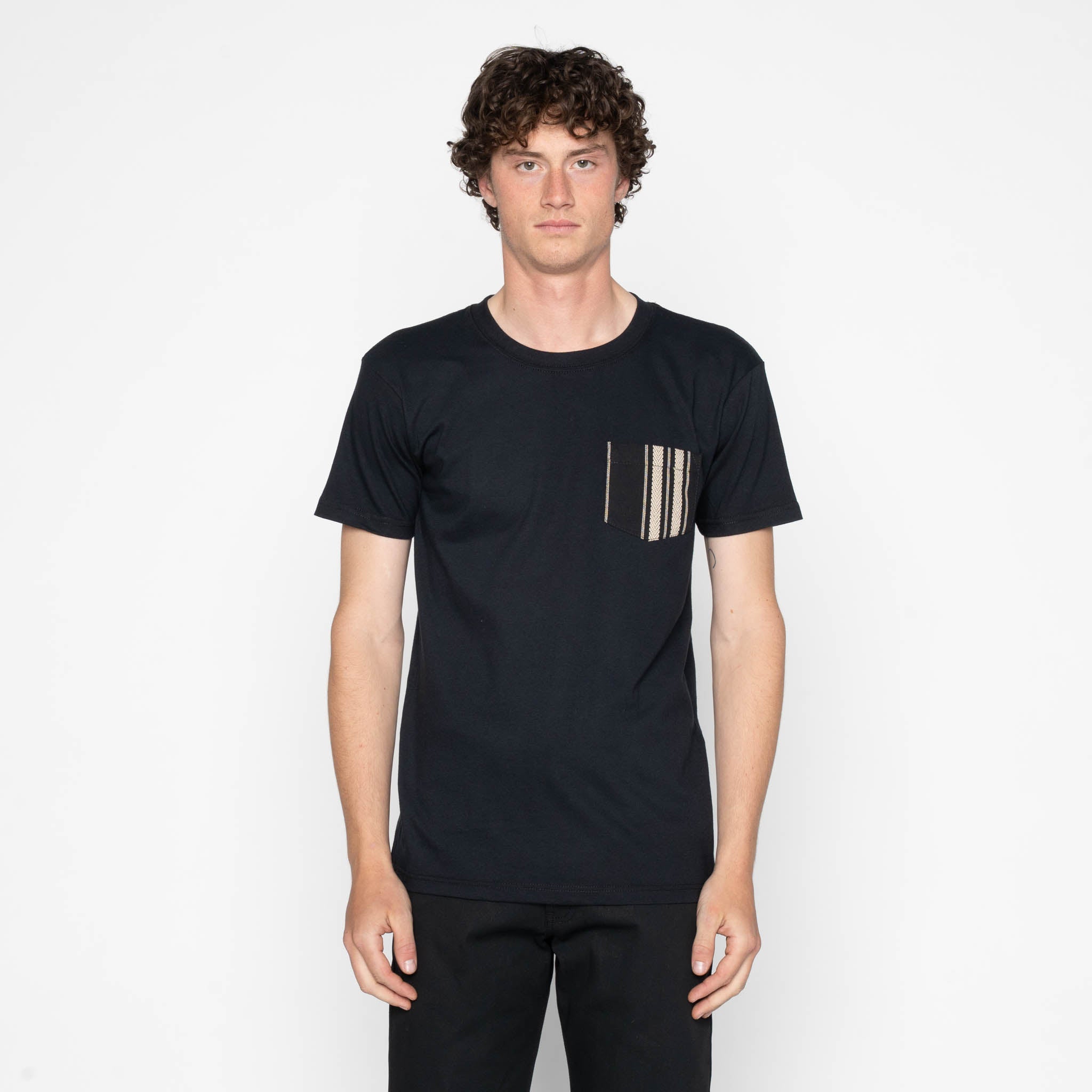 Pocket Tee - Black + Dobby Bands - Black