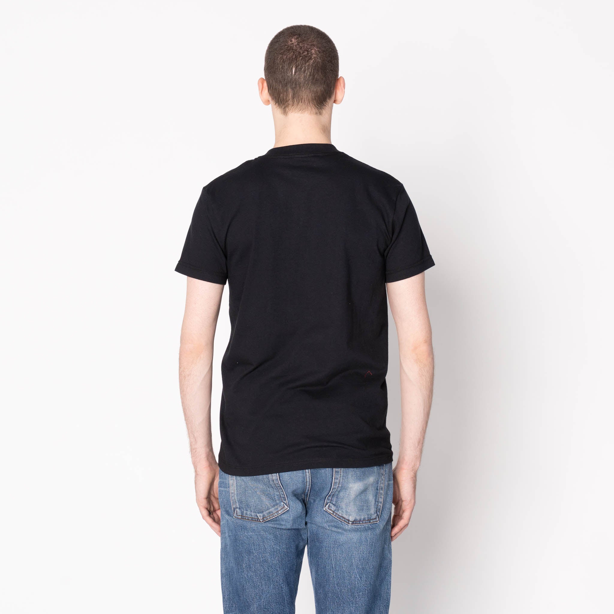 Pocket Tee - Black - Kimono Scramble - Indigo by Naked & Famous Denim