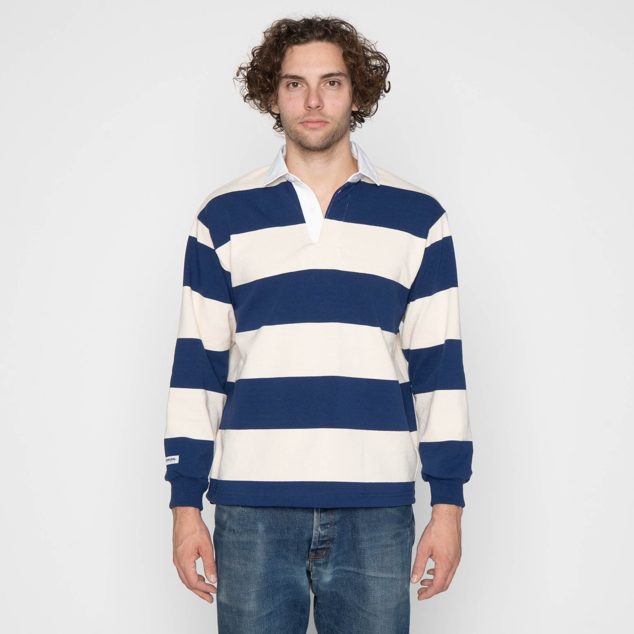 Classic Rugby Jersey - Ivory/Navy by Barbarian