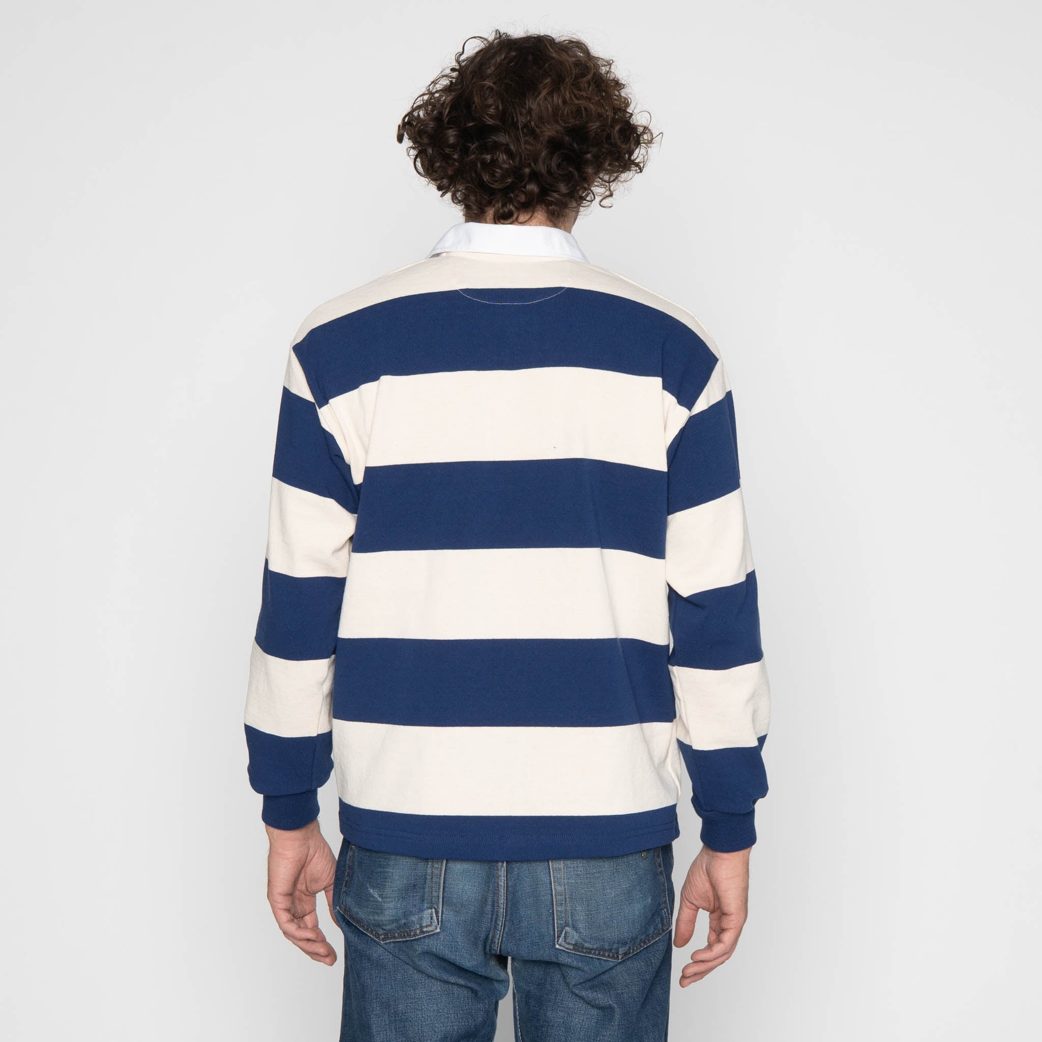 Classic Rugby Jersey - Ivory/Navy by Barbarian