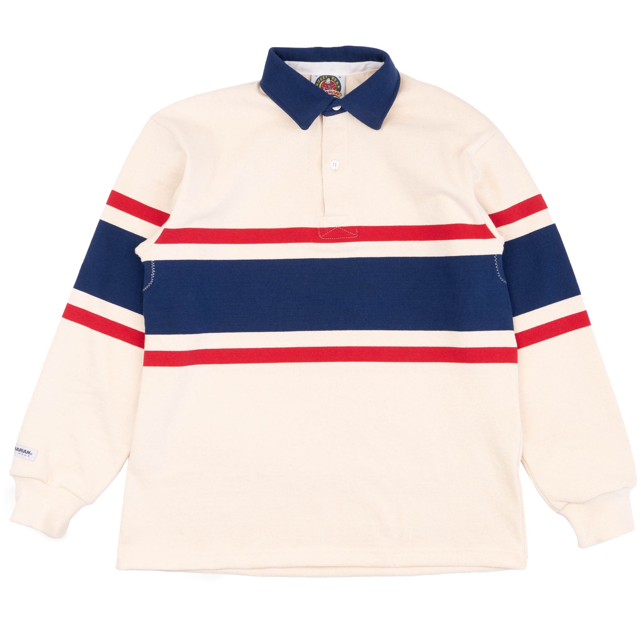 Classic Rugby Jersey - Ivory/Dark Red/Deep Blue by Barbarian