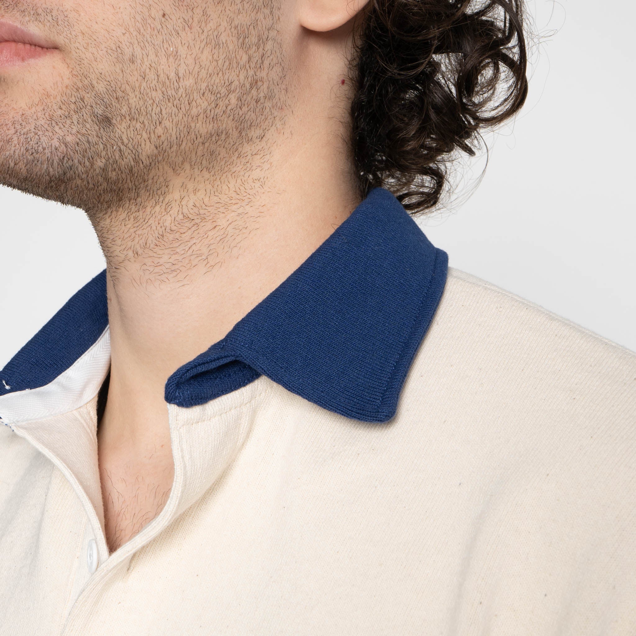 Classic Rugby Jersey - Ivory/Dark Red/Deep Blue by Barbarian