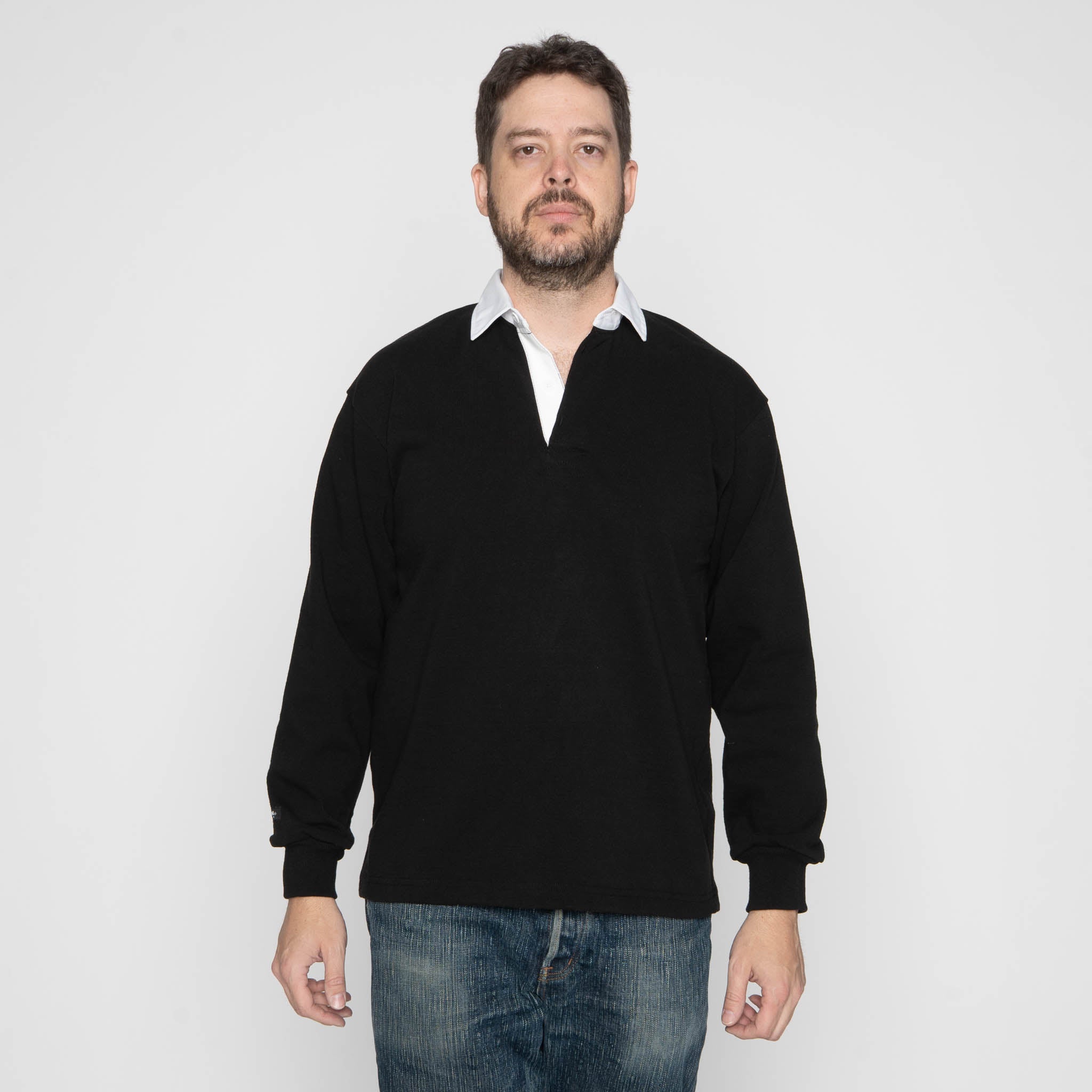 Classic Rugby Jersey - Black by Barbarian