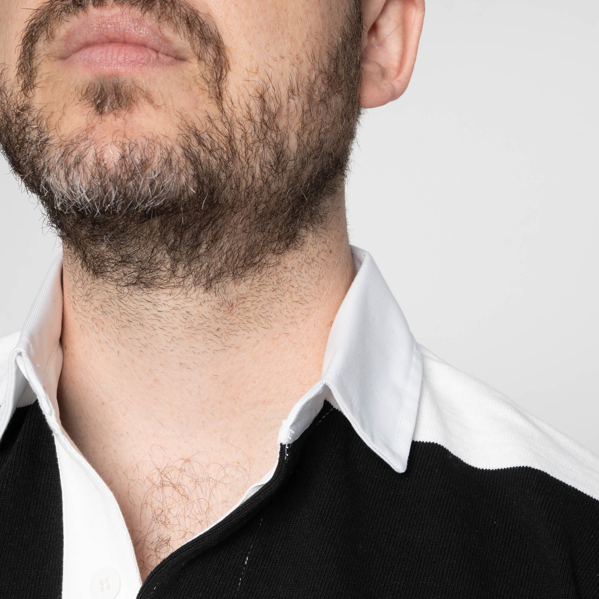 Classic Rugby Jersey - White/Black by Barbarian