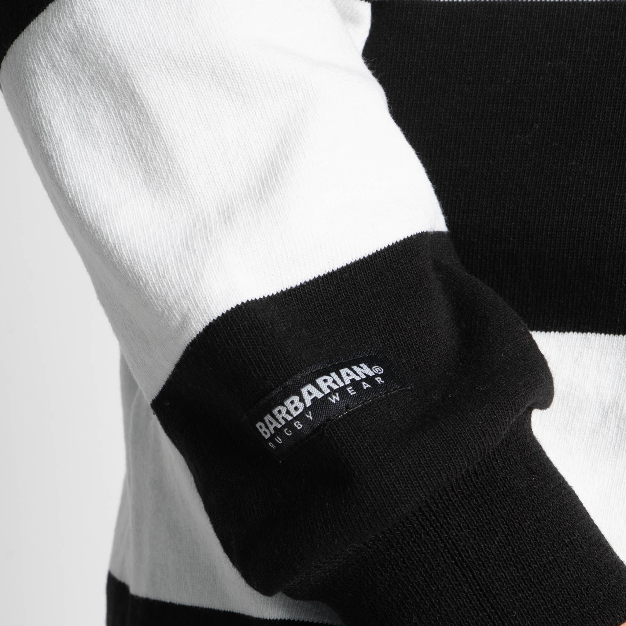 Classic Rugby Jersey - White/Black by Barbarian