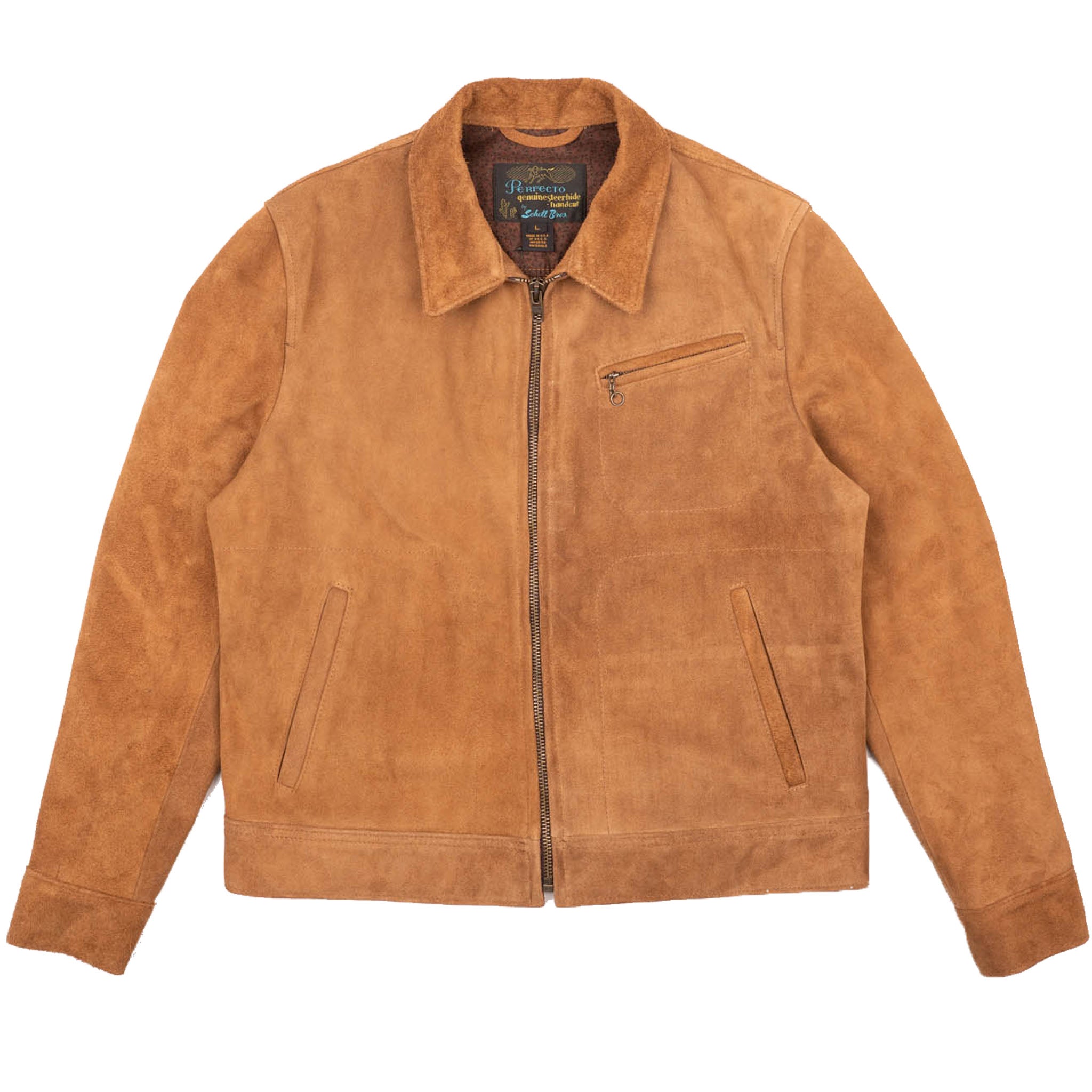 375 - Unlined Rough Out Cowhide Jacket by Schott