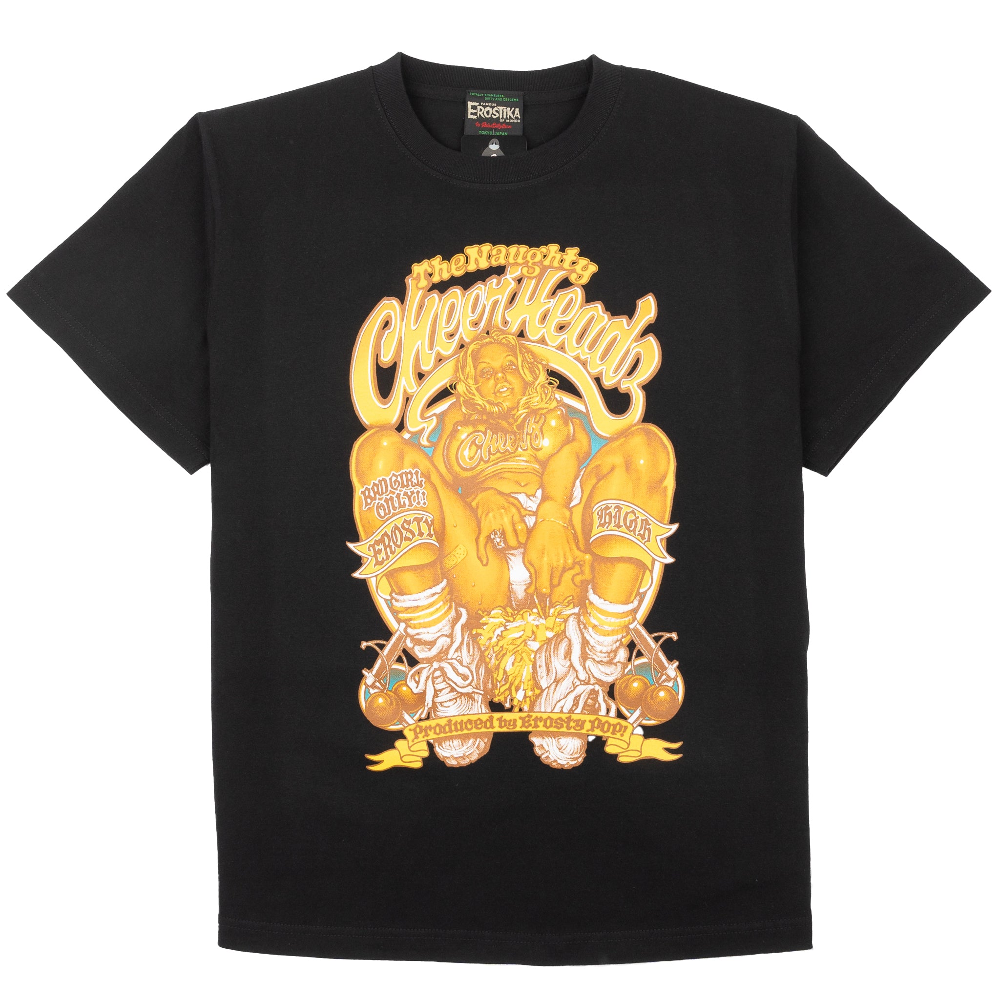 Naughty Cheerheadz T-Shirt - Black by Erostika by Rockin'Jelly Bean