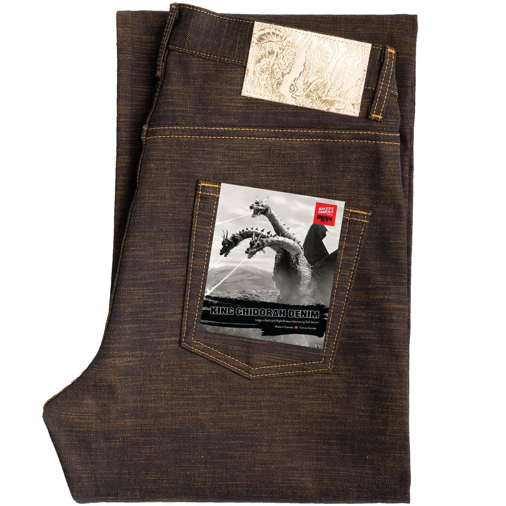 Strong Guy - King Ghidorah: The Three-Headed Monster Denim by Naked & Famous Denim
