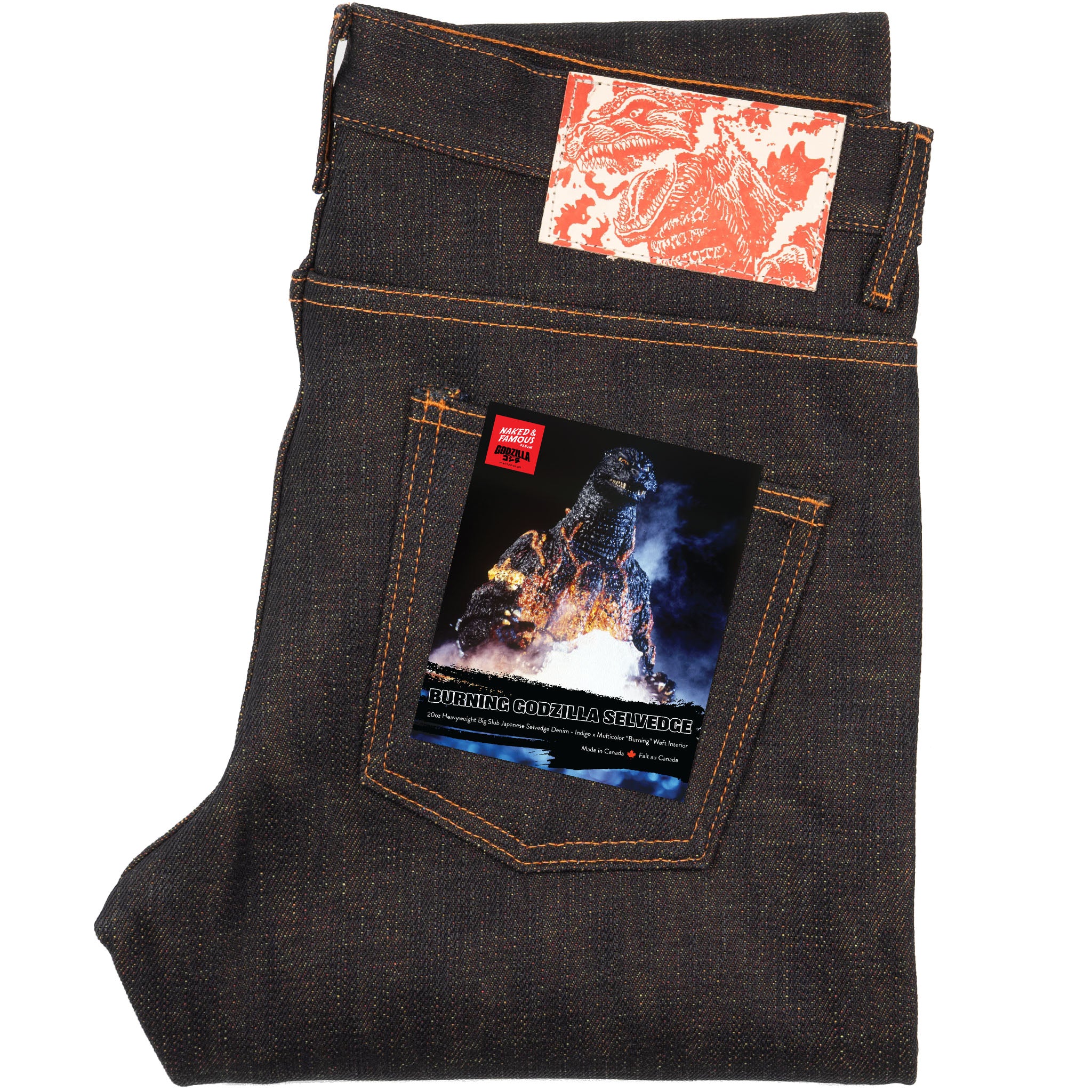 Super Guy - Burning Godzilla Selvedge - Indigo by Naked & Famous Denim