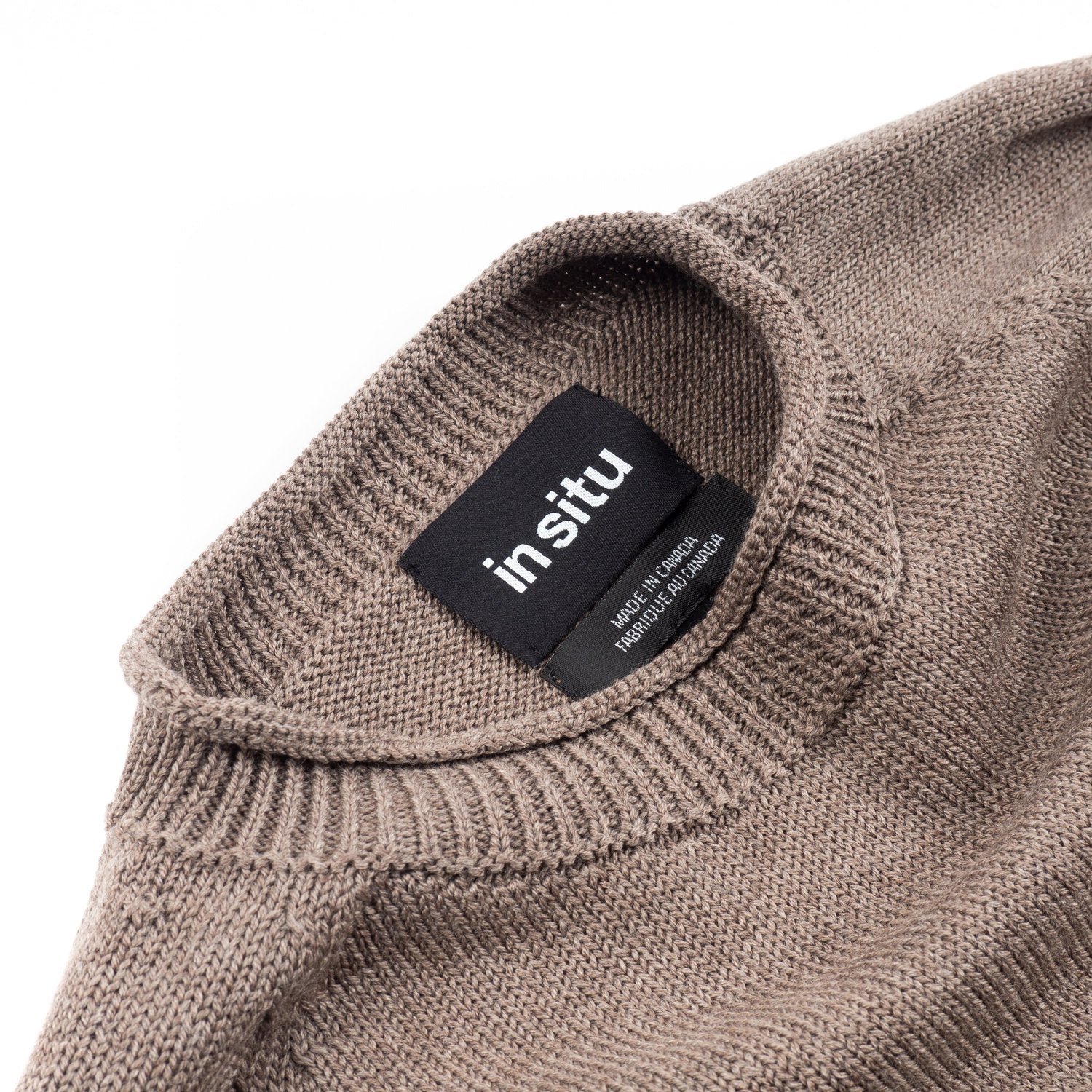 In Situ - V2 Merino Wool Heavyweight Crewneck - Borgiallo (Taupe) by In Situ