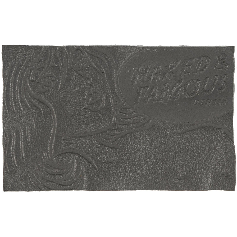 Tragic Blond Leather Patch - Grey Lambskin by Naked & Famous Denim