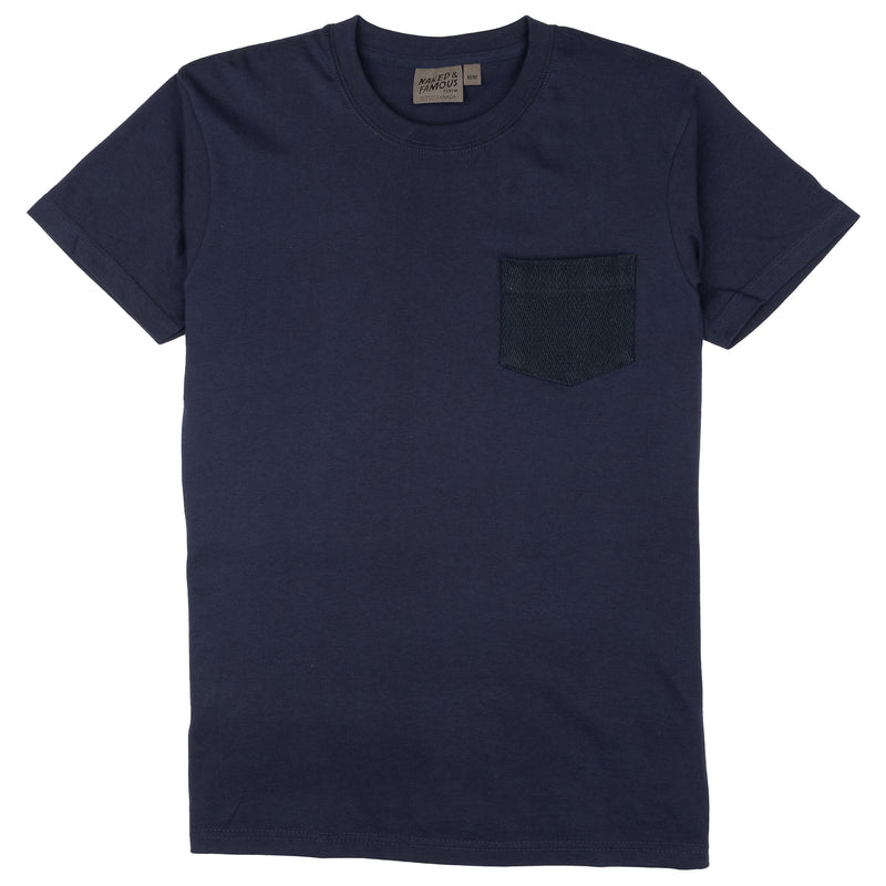 Pocket Tee - Navy - Yagasuri Denim