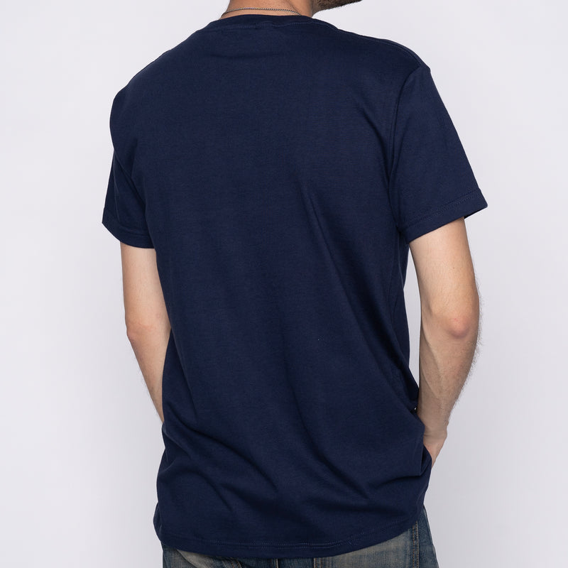 Pocket Tee - Navy + Bandana Cloth - Brown | Naked & Famous Denim