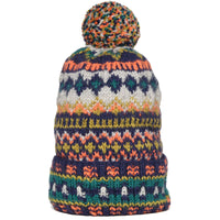 Casquette Double Manchette Fair Isle #3 - Orange