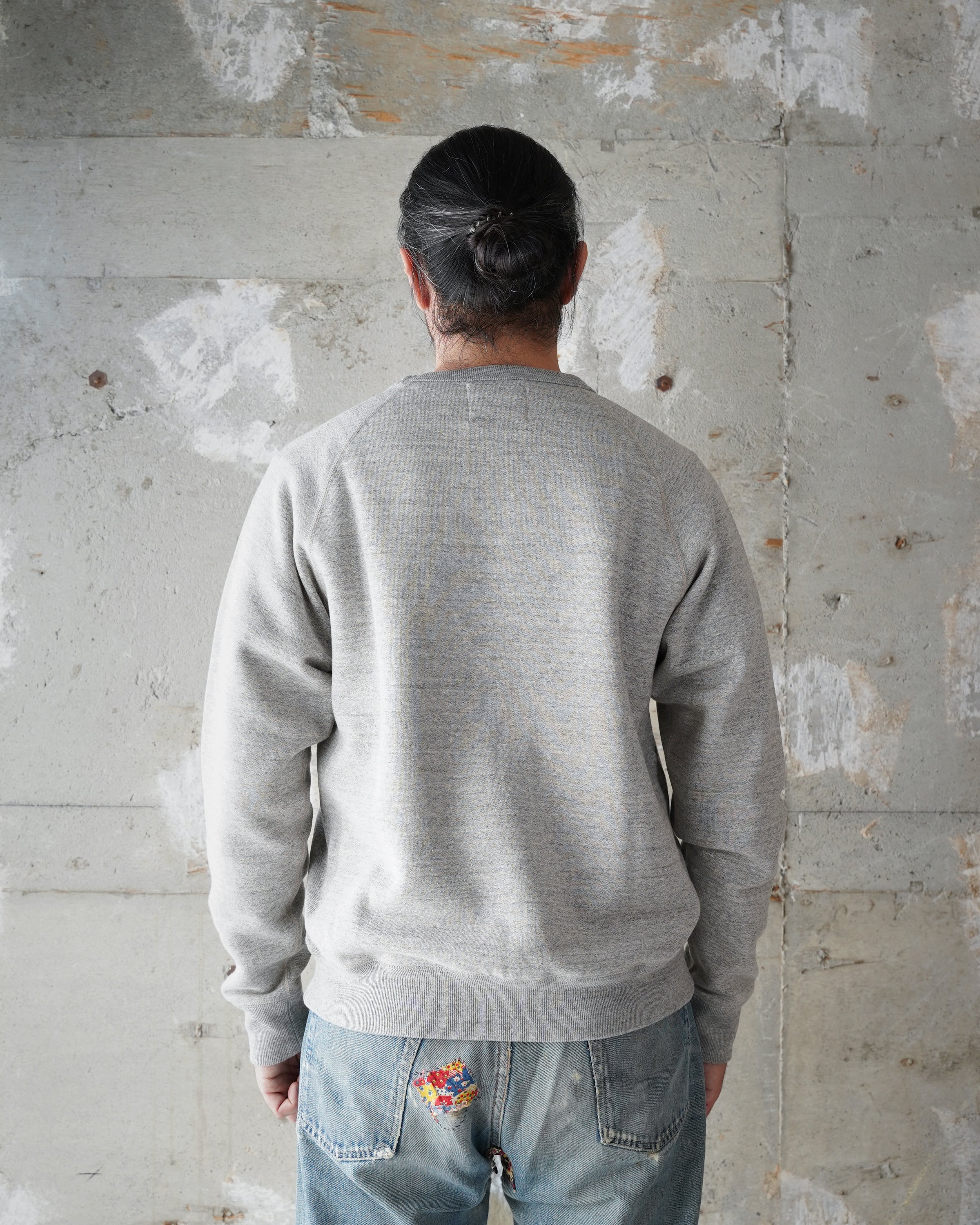 Pullover Crewneck - Fleeced Foxfibre® - Heather Grey by Wonder Looper