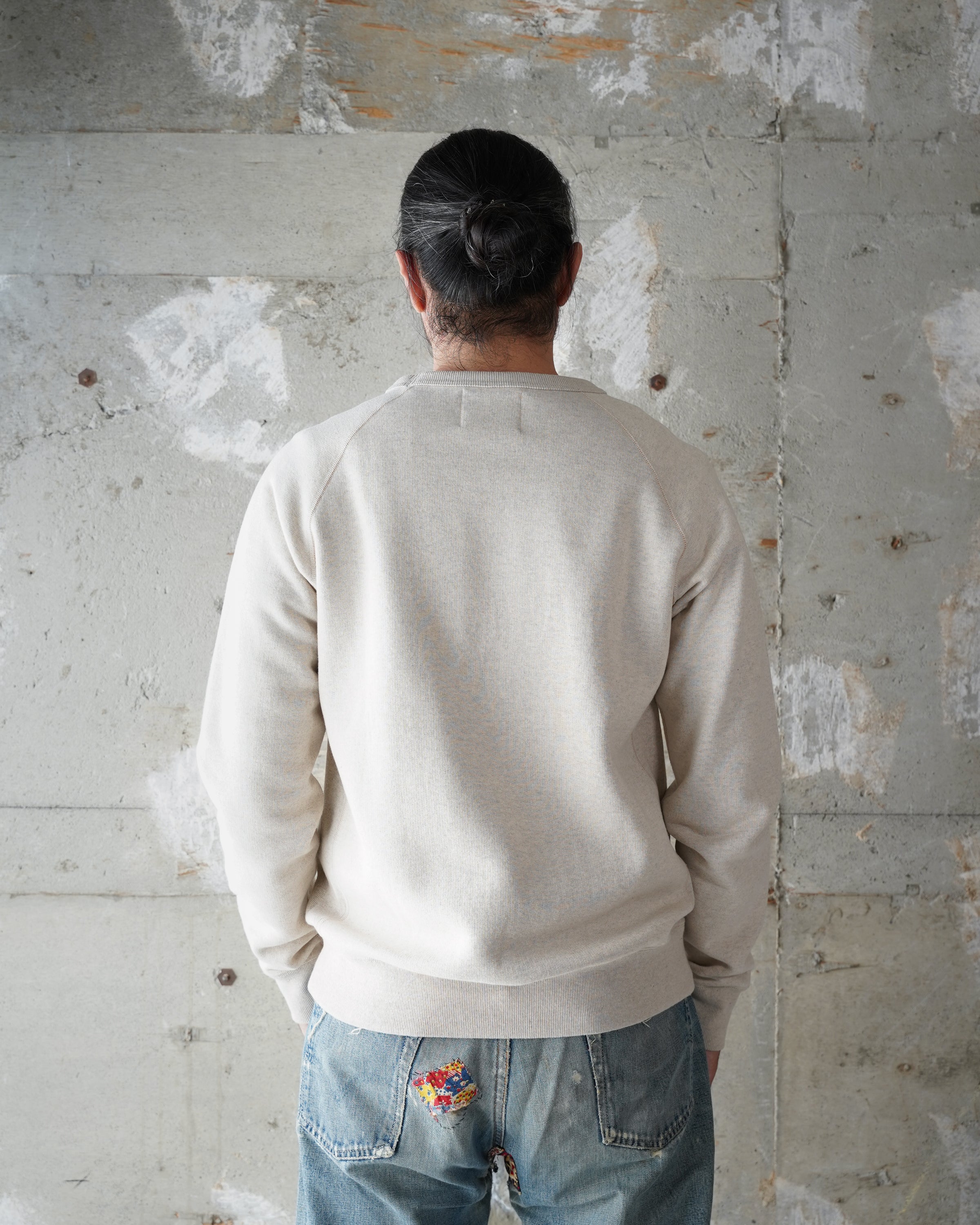 Pullover Crewneck - Fleeced Foxfibre® - Oatmeal by Wonder Looper