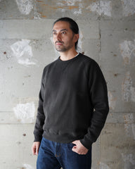 Pullover Crewneck - Double Heavyweight French Terry - Sumi Black by Wonder Looper