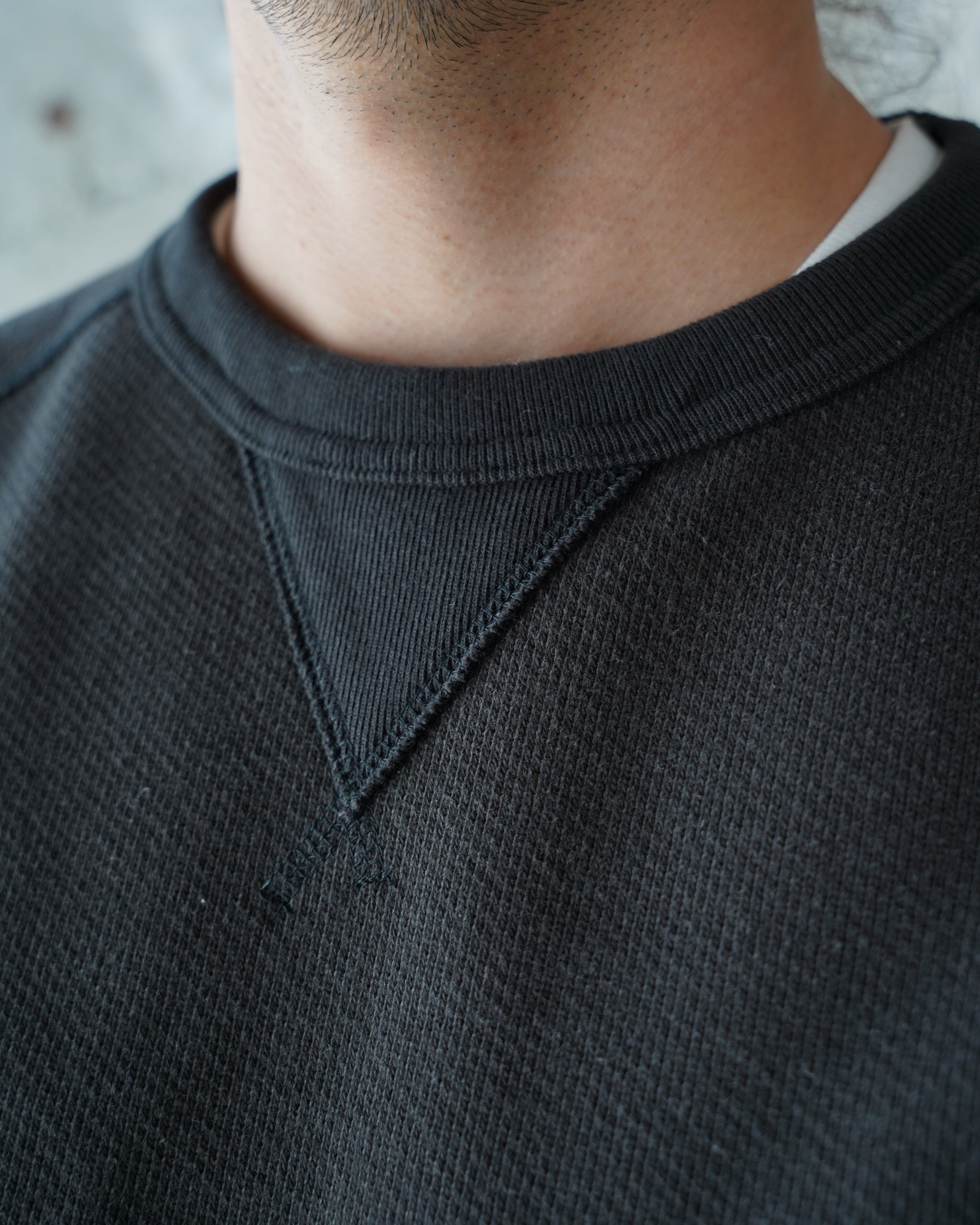 Pullover Crewneck - 876gsm Double Heavyweight French Terry - Sumi Black by Wonder Looper