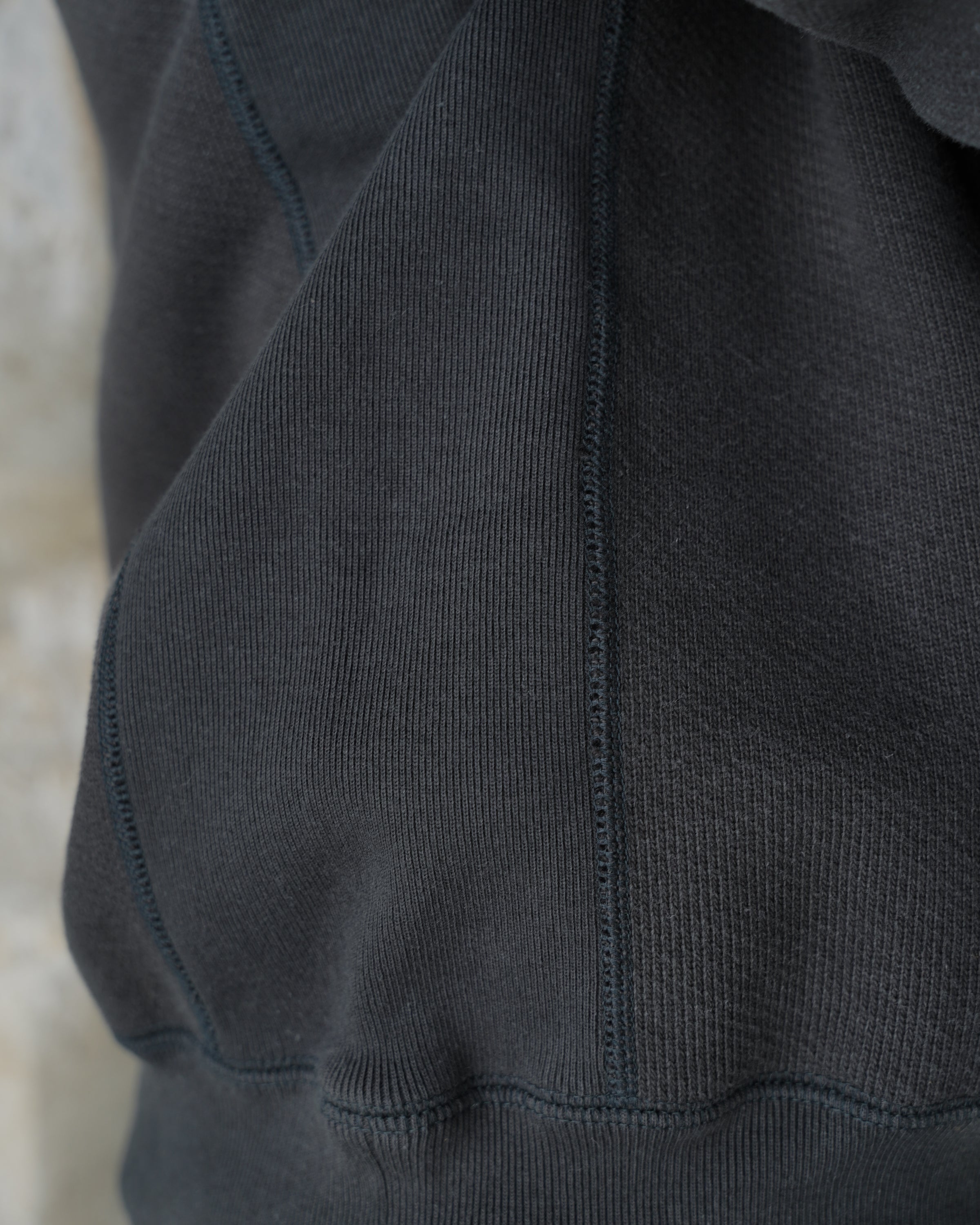 Pullover Crewneck - 876gsm Double Heavyweight French Terry - Sumi Black by Wonder Looper