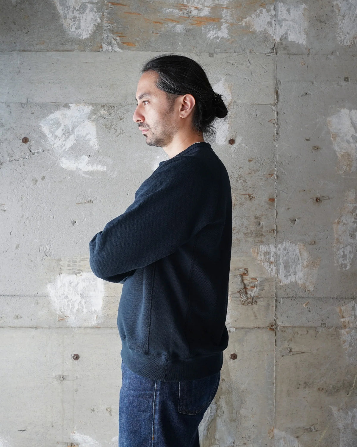 Pullover Crewneck - Double Heavyweight - Navy by Wonder Looper