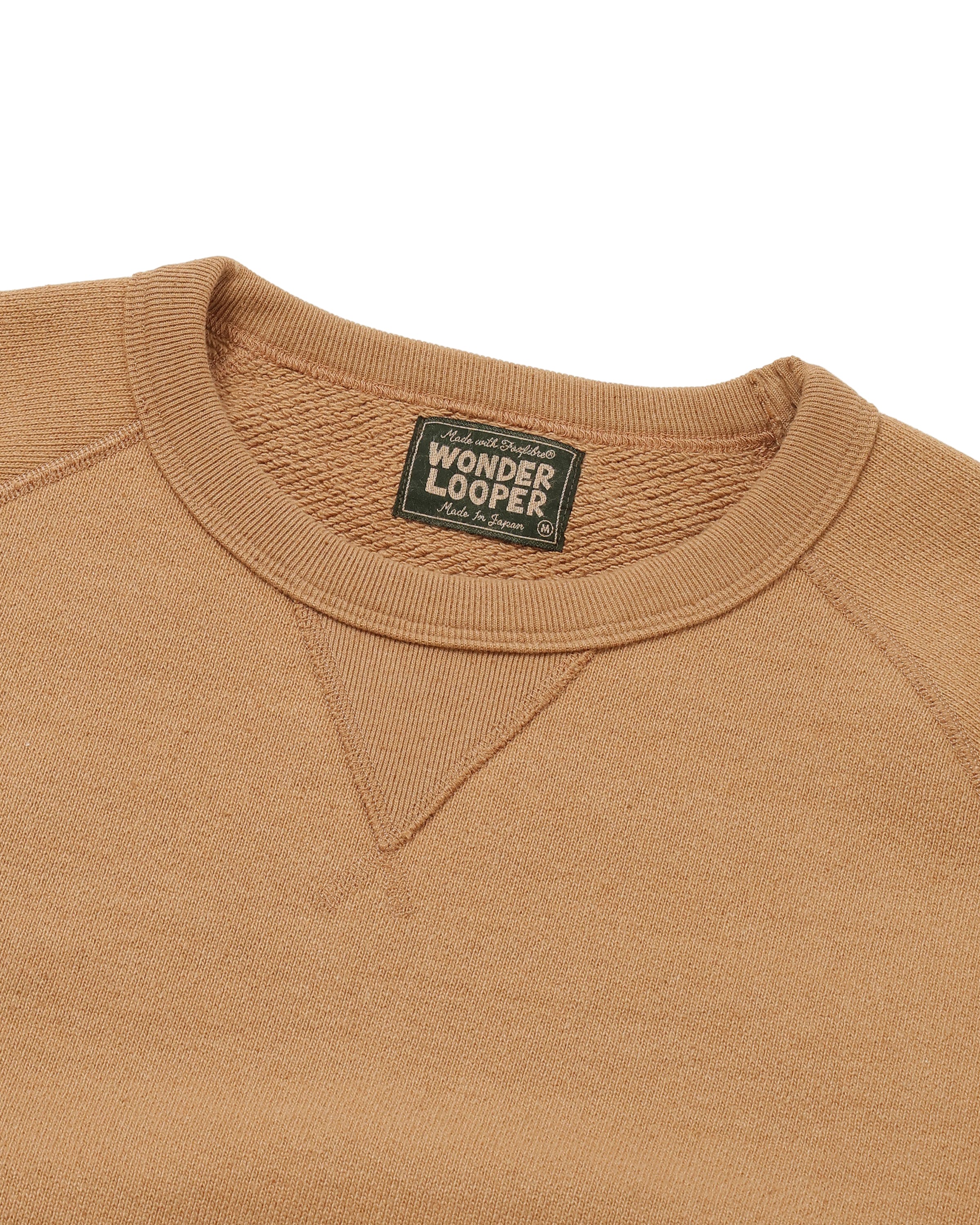 Pullover Crewneck - Foxfibre® Double Heavyweight French Terry - Coyote 80 by Wonder Looper