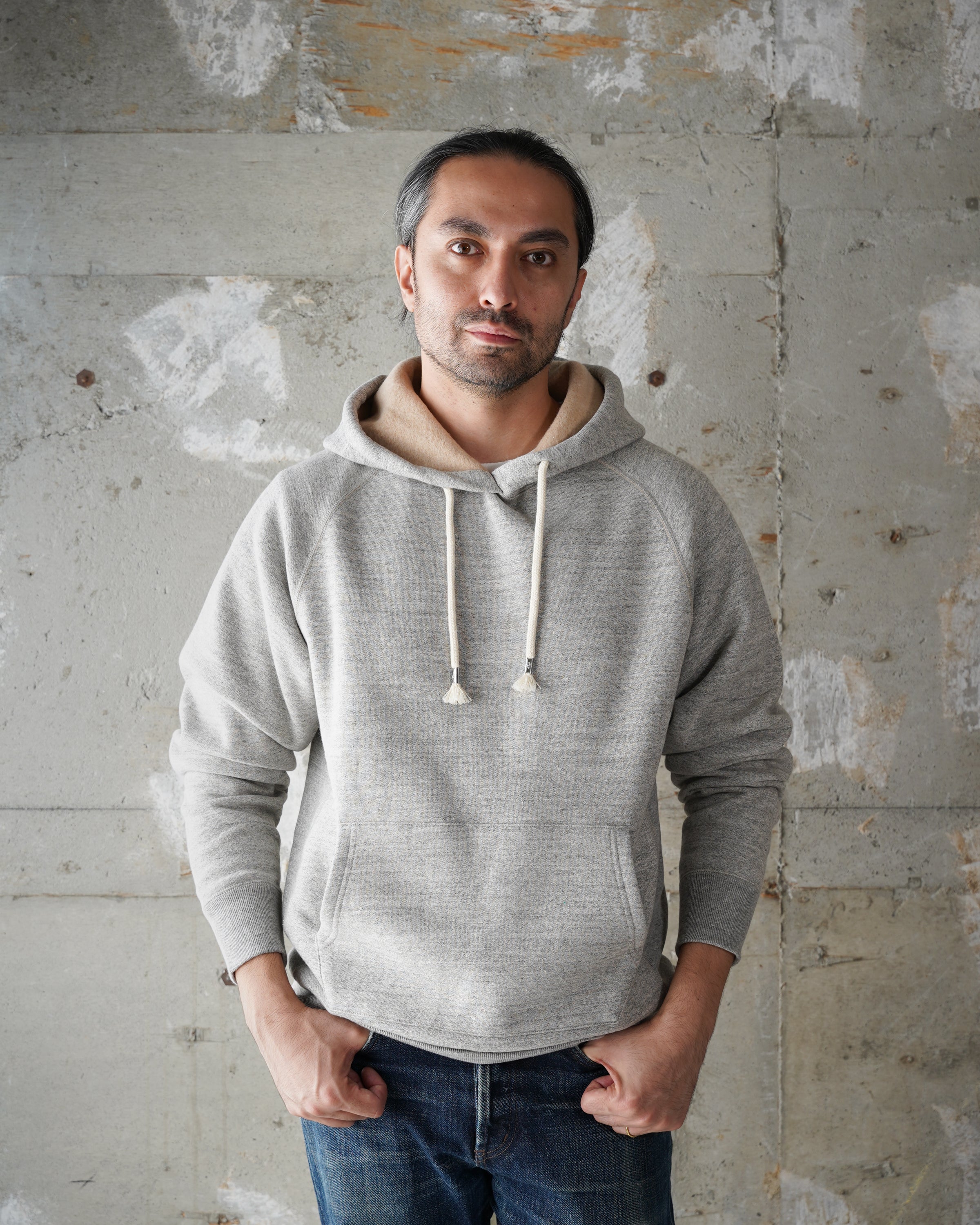 Pullover Hoodie - Fleeced Foxfibre® - Heather Grey by Wonder Looper